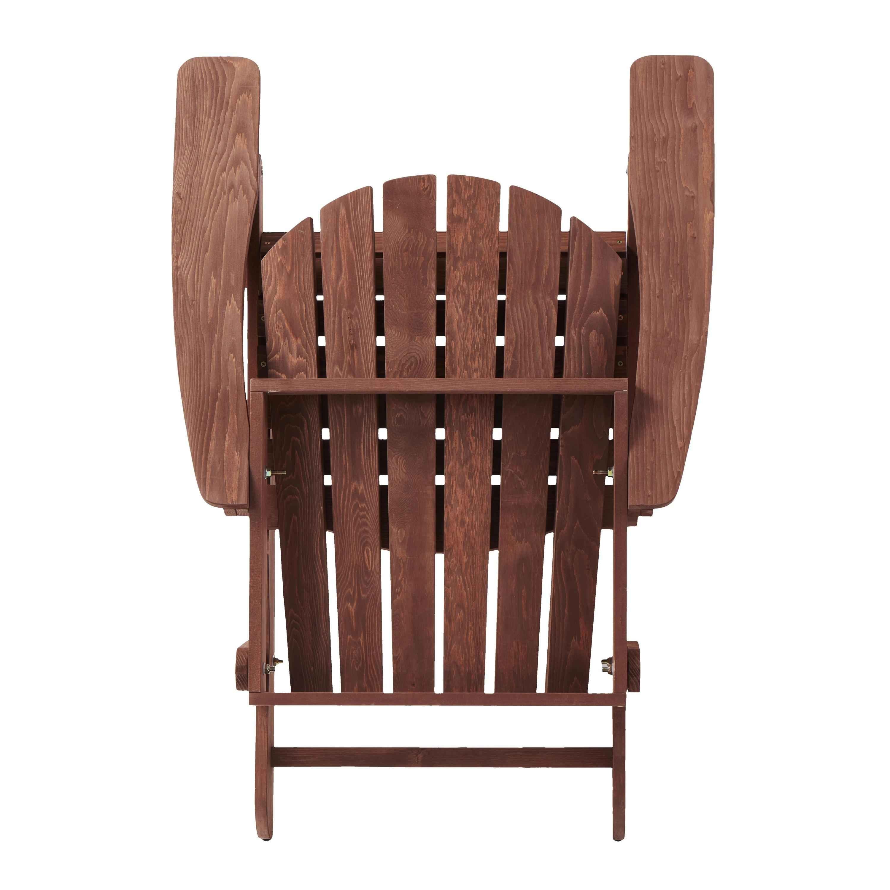 Oversize Wooden Outdoor Folding Adirondack Chair with Pre-Assembled BackRest & SeatBoard, Wood Patio Chair for Garden Backyard Porch Pool Deck Firepit