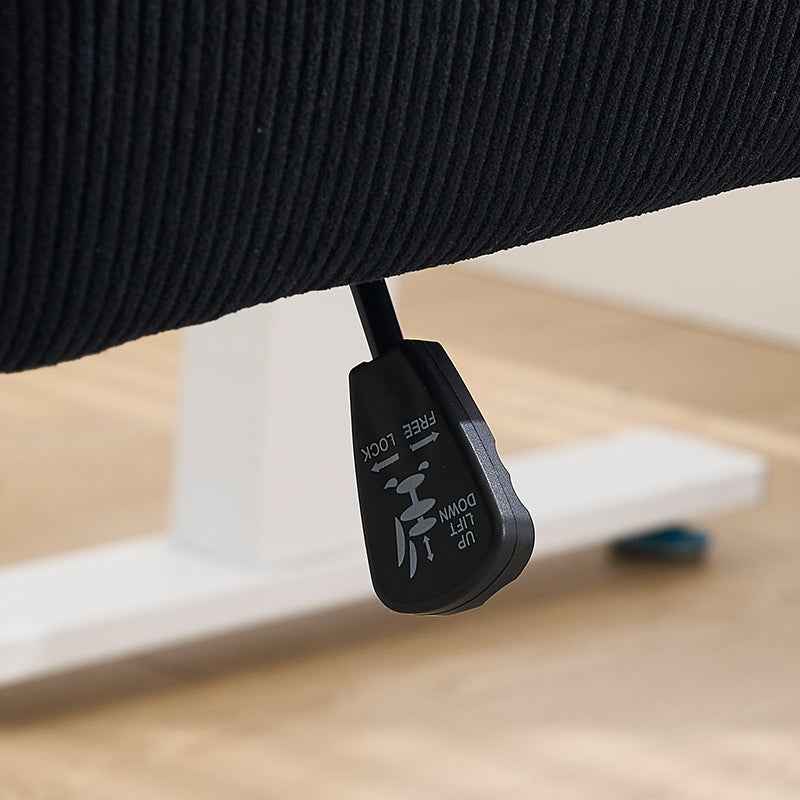 Mid-back liftable office chair, striped fabric, and ergonomically designed, is an excellent choice for working, studying or relaxing. The mid-back design provides a better sitting experience.Black