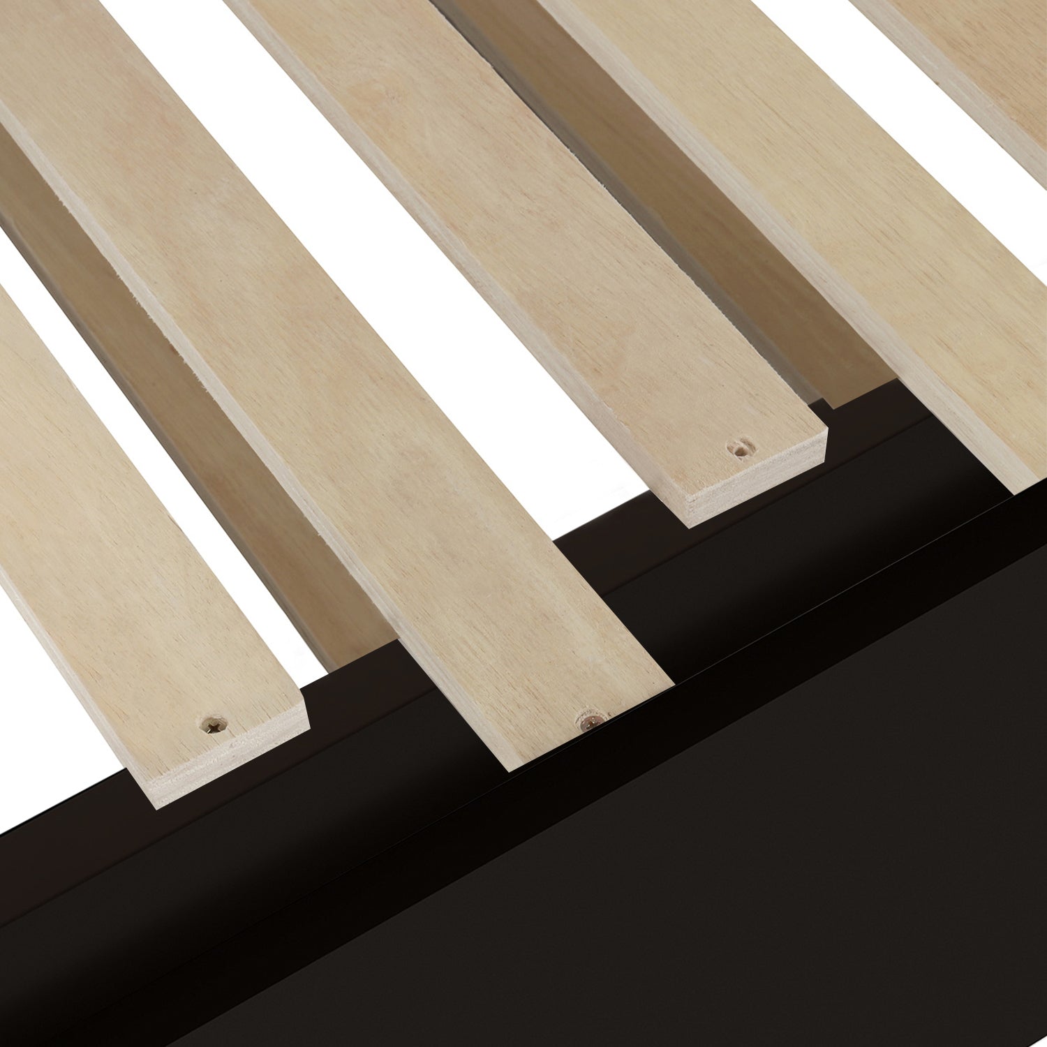 Extending Daybed with Trundle, Wooden Daybed with Trundle, Espresso - Abrihome