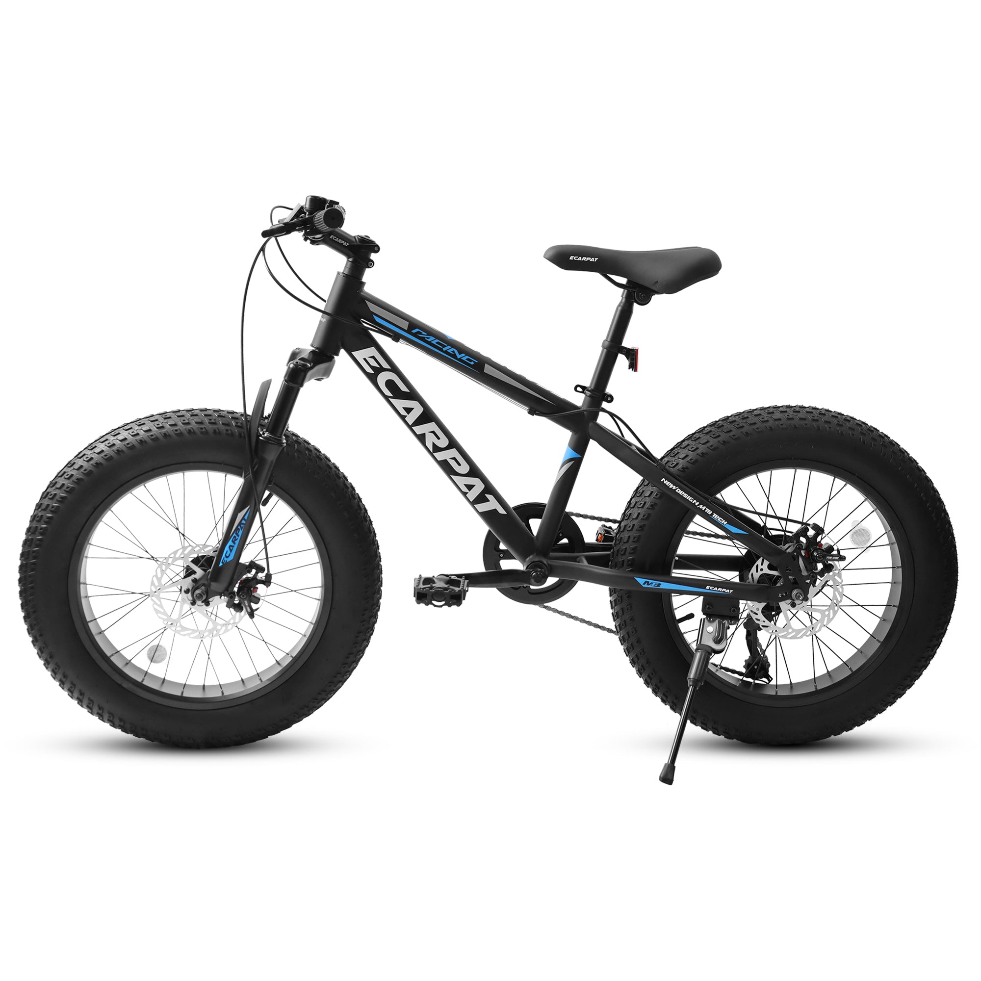 A20316 20 Inch Fat Tire Bike Adult/Youth Full Shimano 7 Speed Mountain Bike, Dual Disc Brake, High-Carbon Steel Frame, Front Suspension, Mountain Trail Bike, Urban Commuter City Bicycle,Fat tire bike