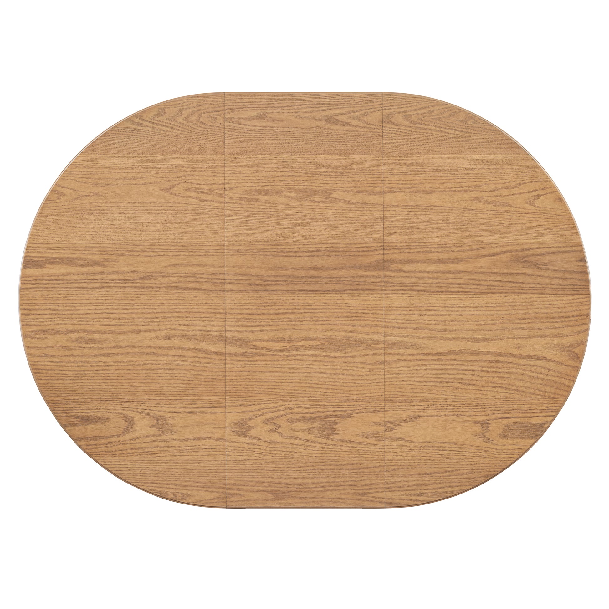 TREXM 5-Piece Retro Rustic Functional Dining Set Unique Geometric Design, 1 Extendable Table with a 16-inch Leaf and 4 Upholstered Chairs Ideal for Dining Room and Kitchen (Natural) - Abrihome