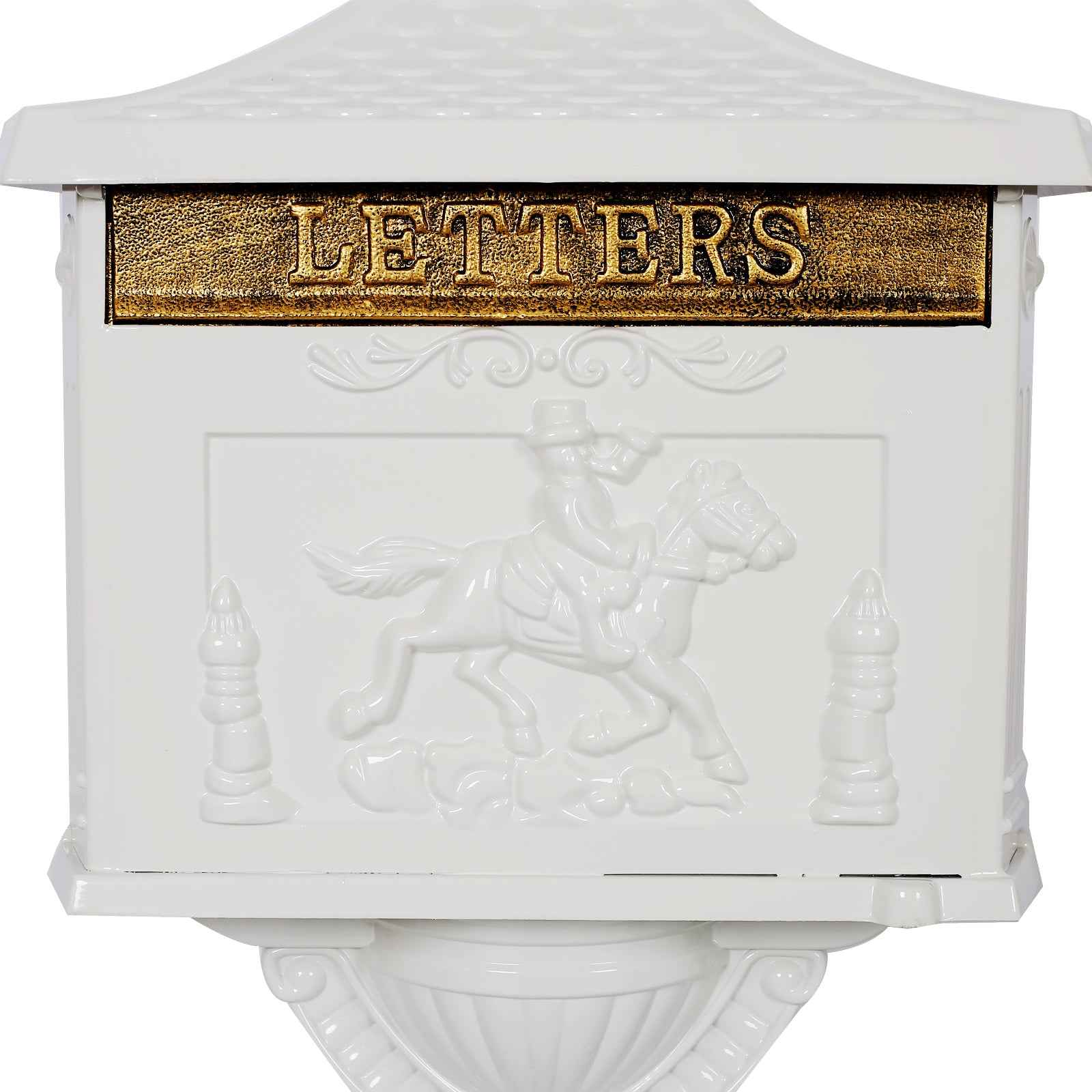 Cast Aluminum Mail Box,Postal Box , Mailbox Color White