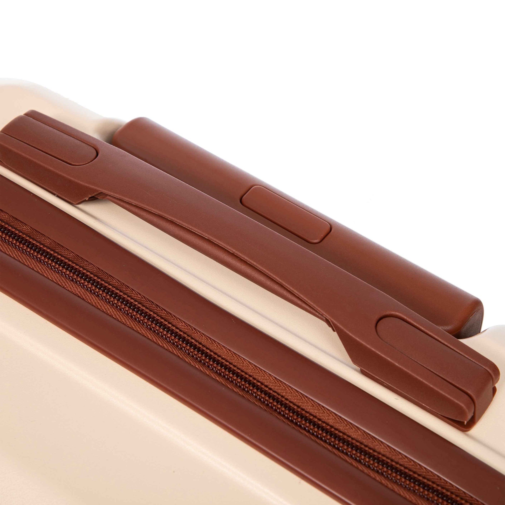 14'/20' 2 pcs/set in ABS Spinner Wheel Luggage, with Combination Lock,14' Cosmetic Case (Beige)