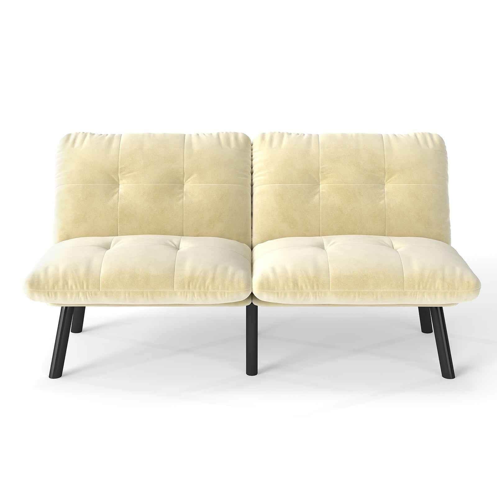 Cream Convertible Folding Modern sofa Bed