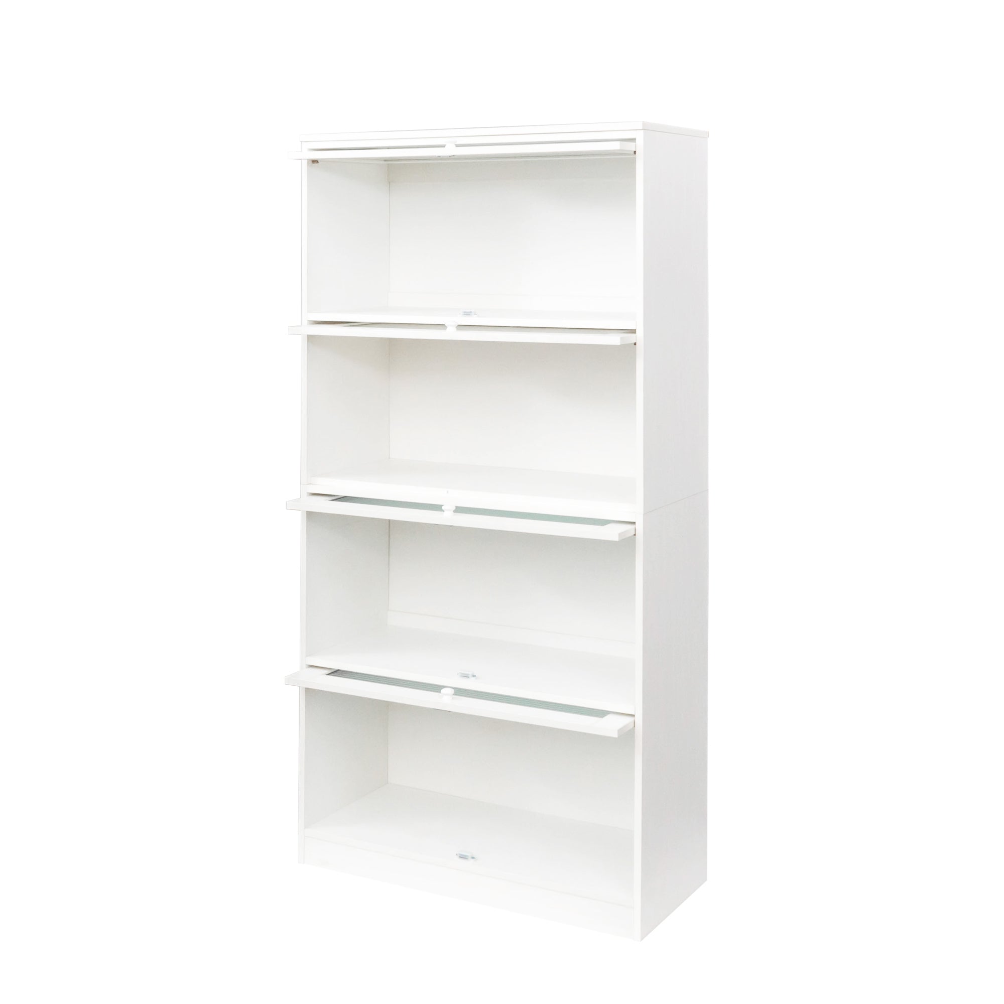 Bookcase Contemporary Closed Back Glass Doors Office Storage Cabinet Floor-to-Ceiling Low Cabinet Bookcase Against Wall Dustproof Bookshelf