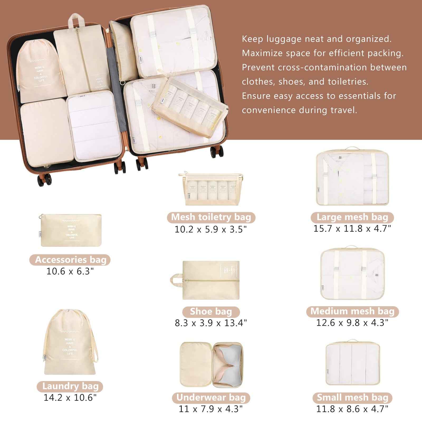 Hardshell ABS Luggage Set - Lightweight & Durable Suitcases with Dual Spinner Wheels, Carry-On & Check-In Sizes for Travel & Business