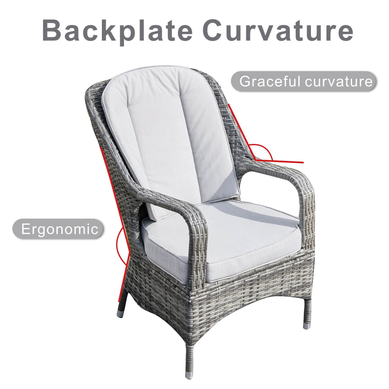 Set of 2 Outdoor Rattan Armchairs(PAC-009) - Abrihome