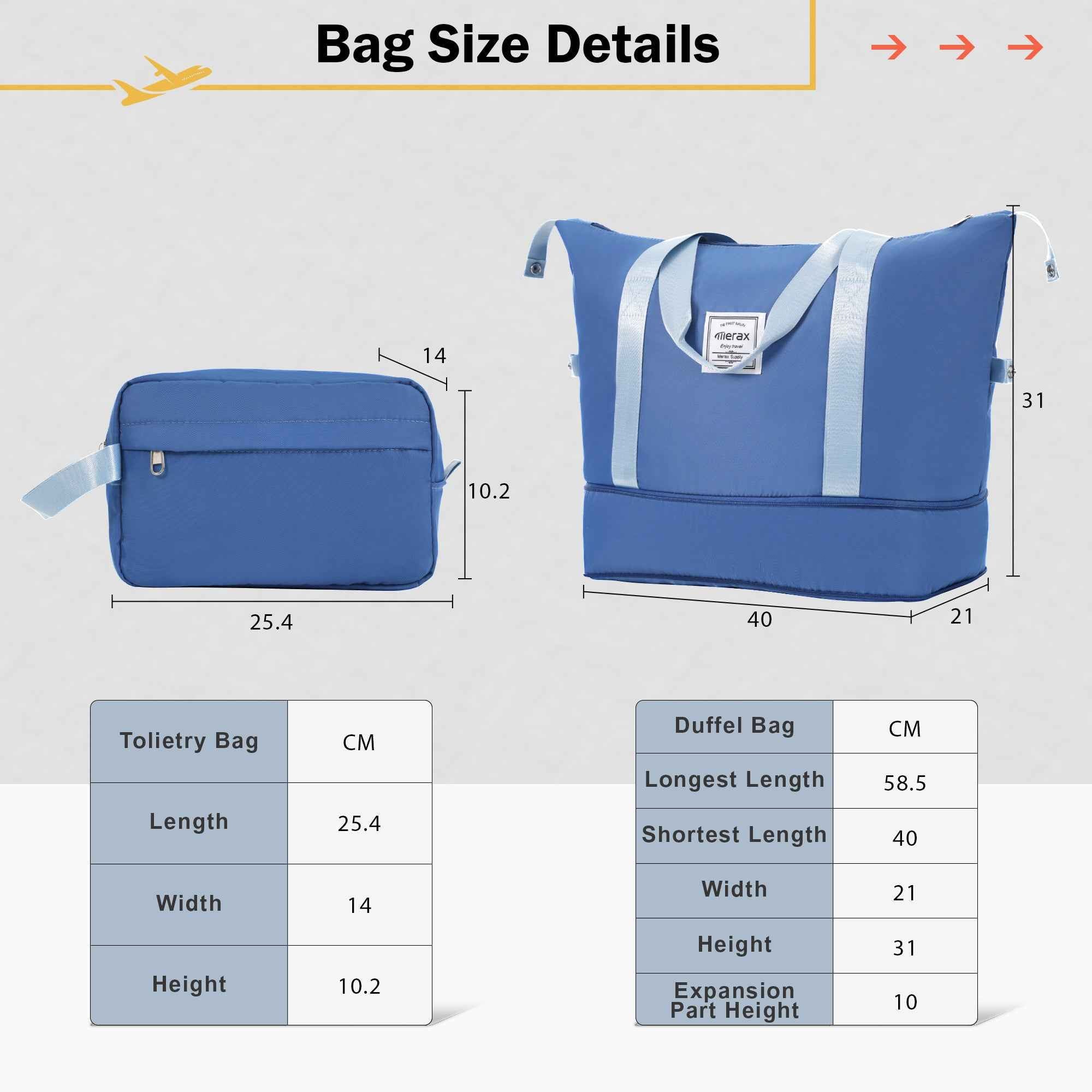 Expandable Spinner Wheels 2 Piece Luggage Set with TSA Lock, Blue, ABS Material, 20inch+28inch