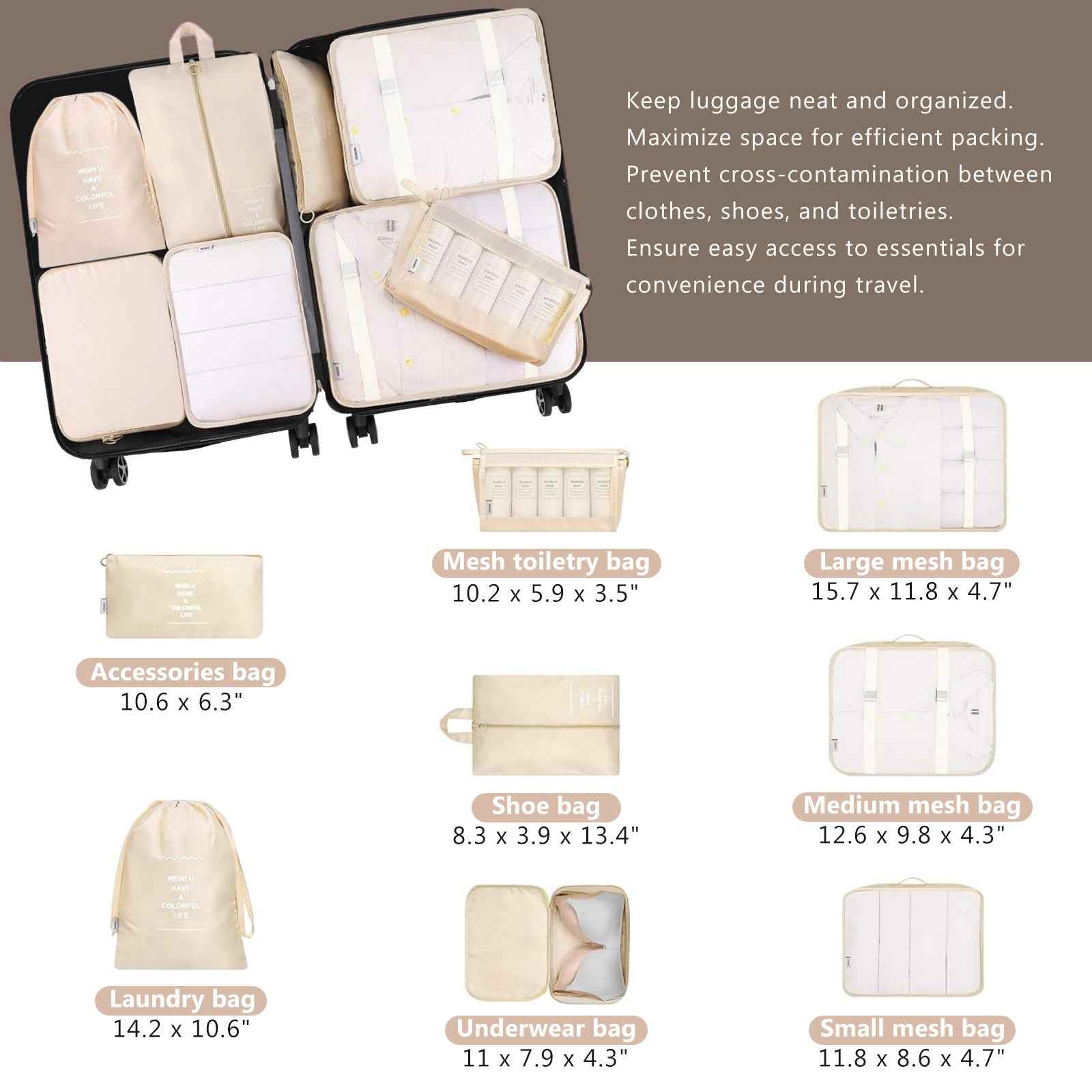 Hardshell ABS Luggage Set - Lightweight & Durable Suitcases with Dual Spinner Wheels, Carry-On & Check-In Sizes for Travel & Business