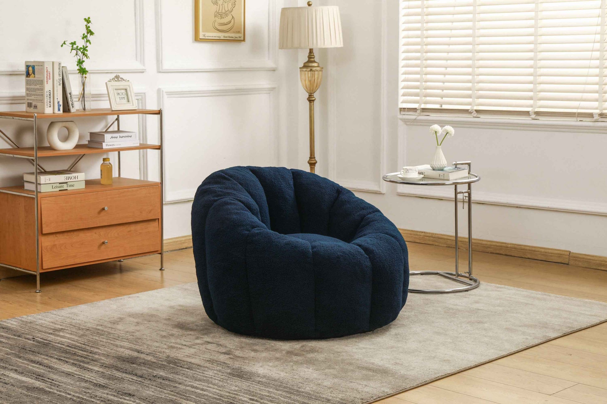 Bean Bag Chair, Bean Bag Sofa Chair with Armrests Stuffed High-Density Foam, Lazy Sofa Comfy Chairs BeanBag Chair for Adults in Living Room,Bedroom Reading