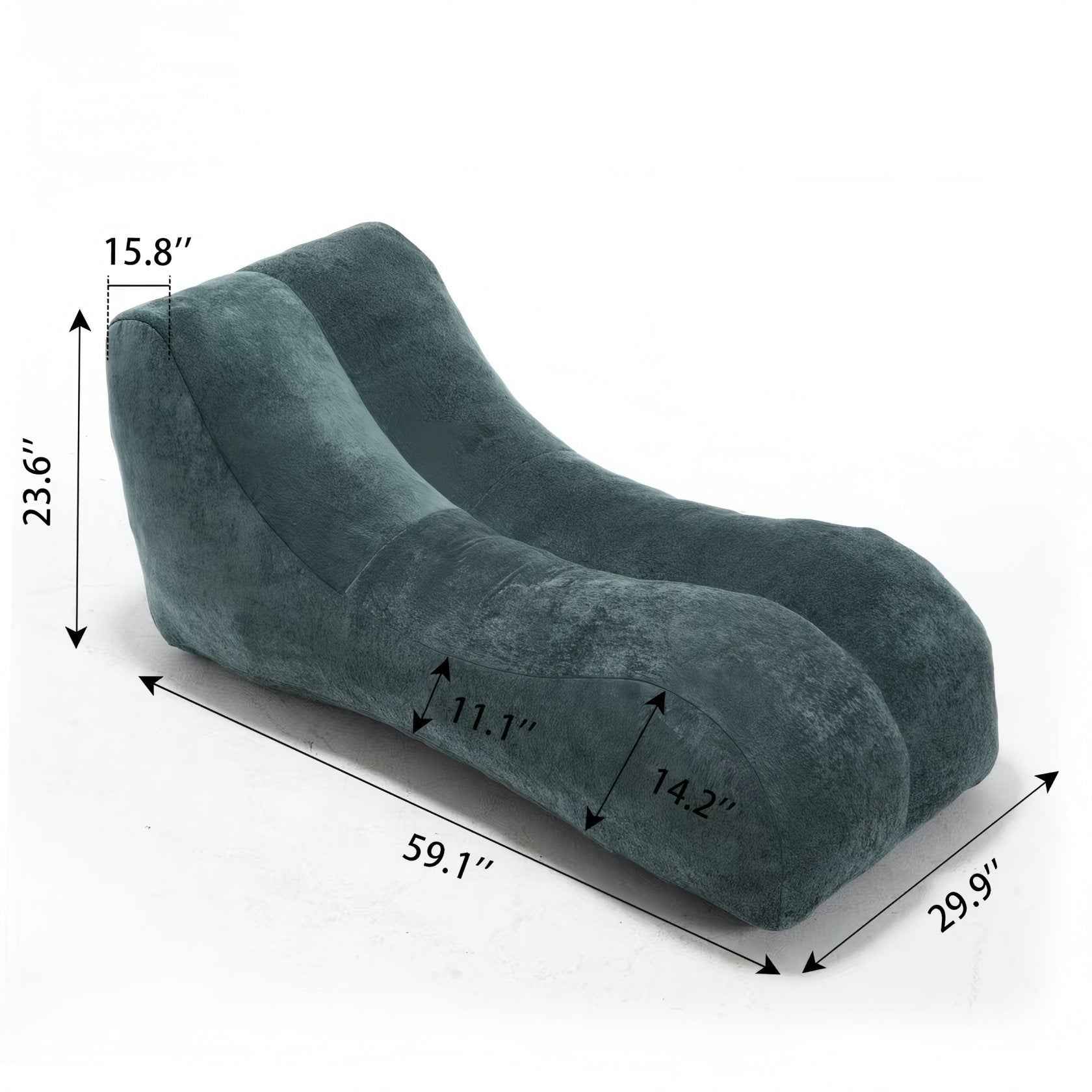 Creative Bean Bag Sofa Chair for Adults with High-Quality Sponge Filling and Polyester Fiber,59x30x23.6 inches