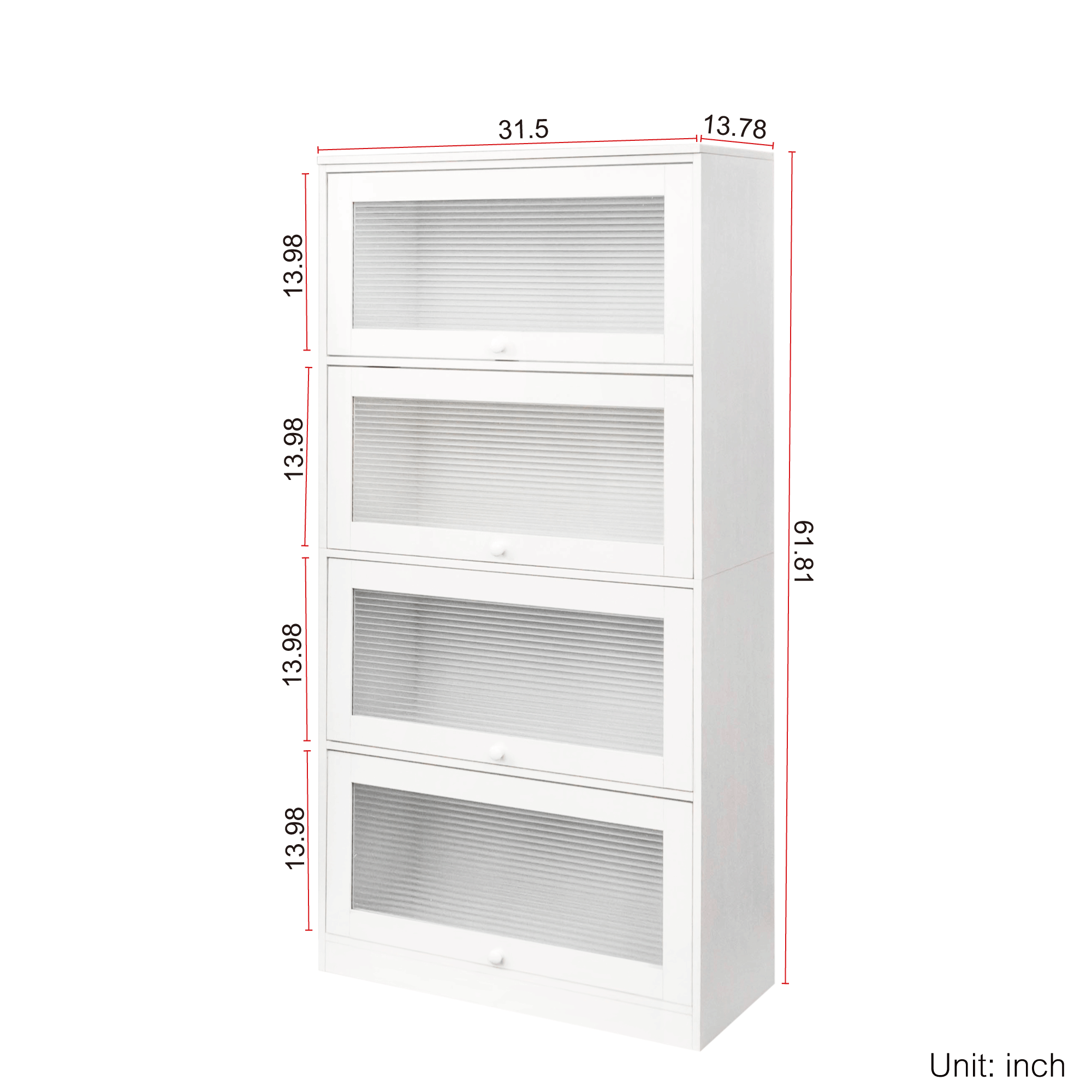 Bookcase Contemporary Closed Back Glass Doors Office Storage Cabinet Floor-to-Ceiling Low Cabinet Bookcase Against Wall Dustproof Bookshelf