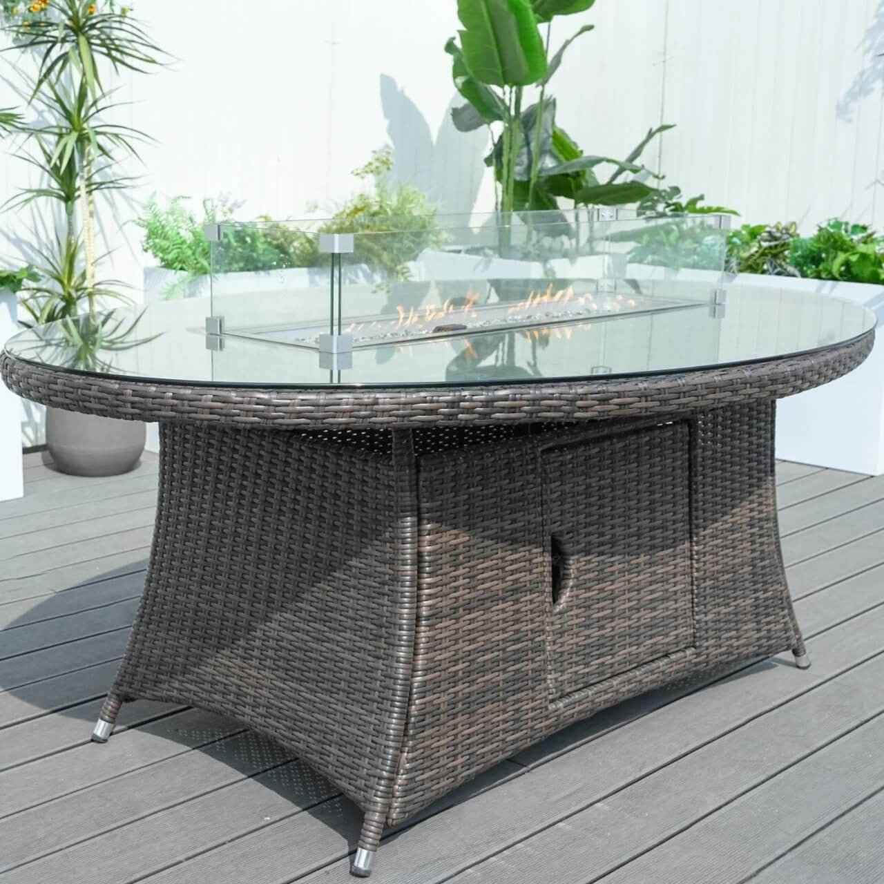 6-Seat Oval Fire Pit Table (PAG-1106O-T)