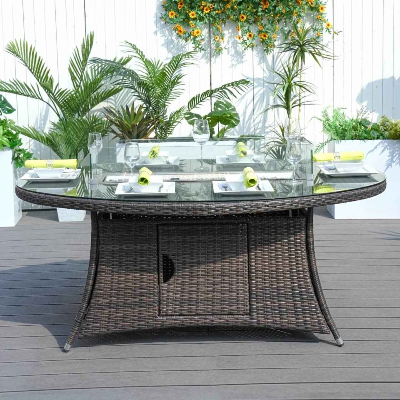 6-Seat Oval Fire Pit Table (PAG-1106O-T)