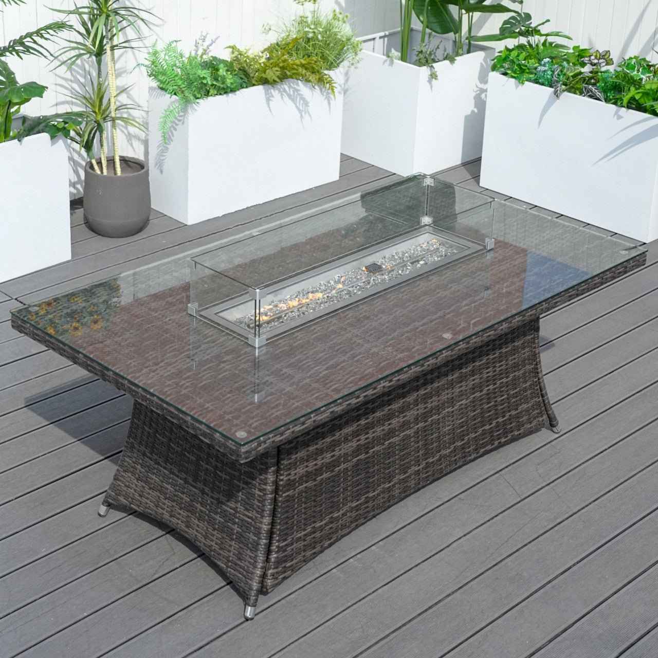 6-Seat Rectangular Fire Pit Table (PAG-1106R-T)