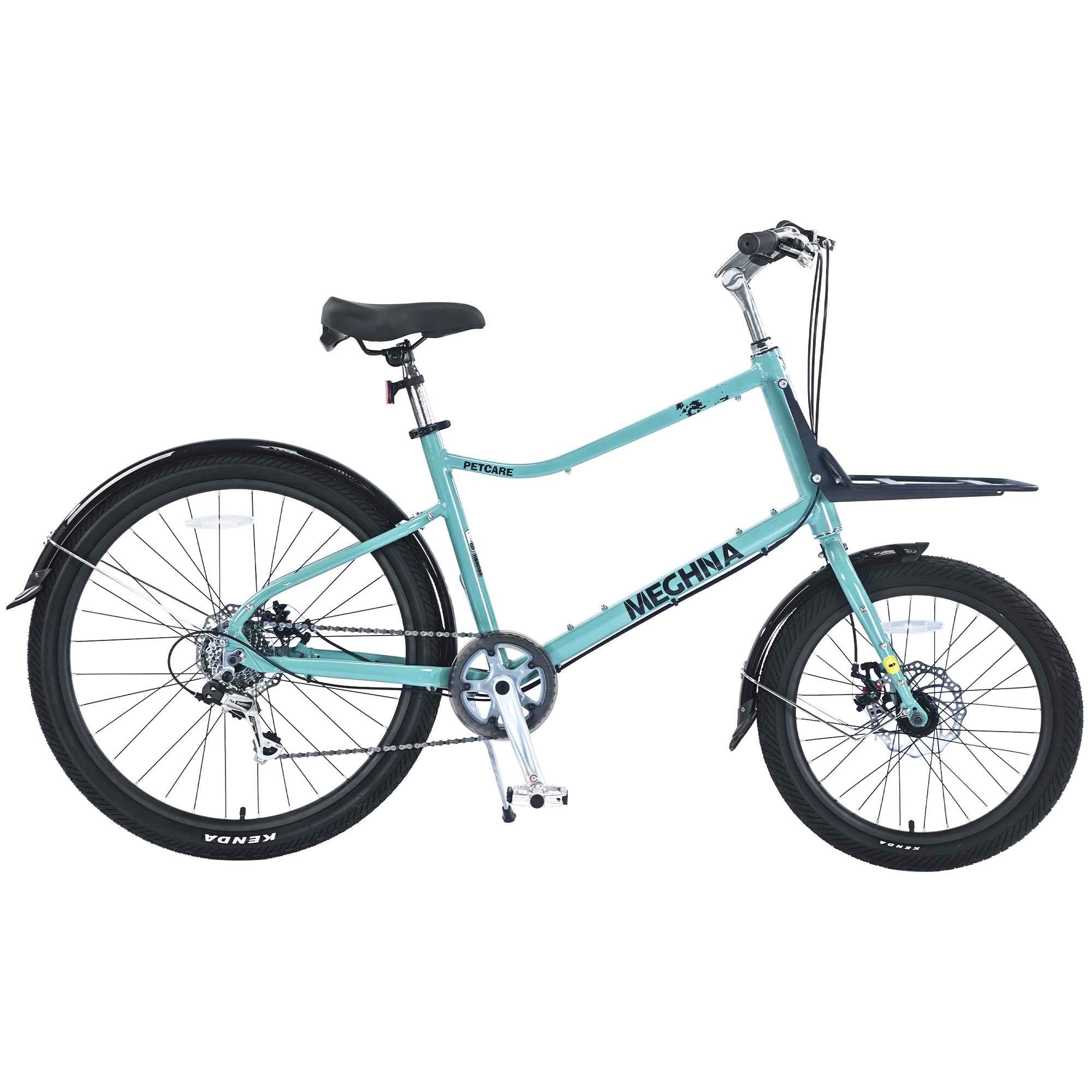 7 Speed, Aluminum Alloy Frame, Multiple Colors 26 Inch Bike,Cargo Bike for Women and Men