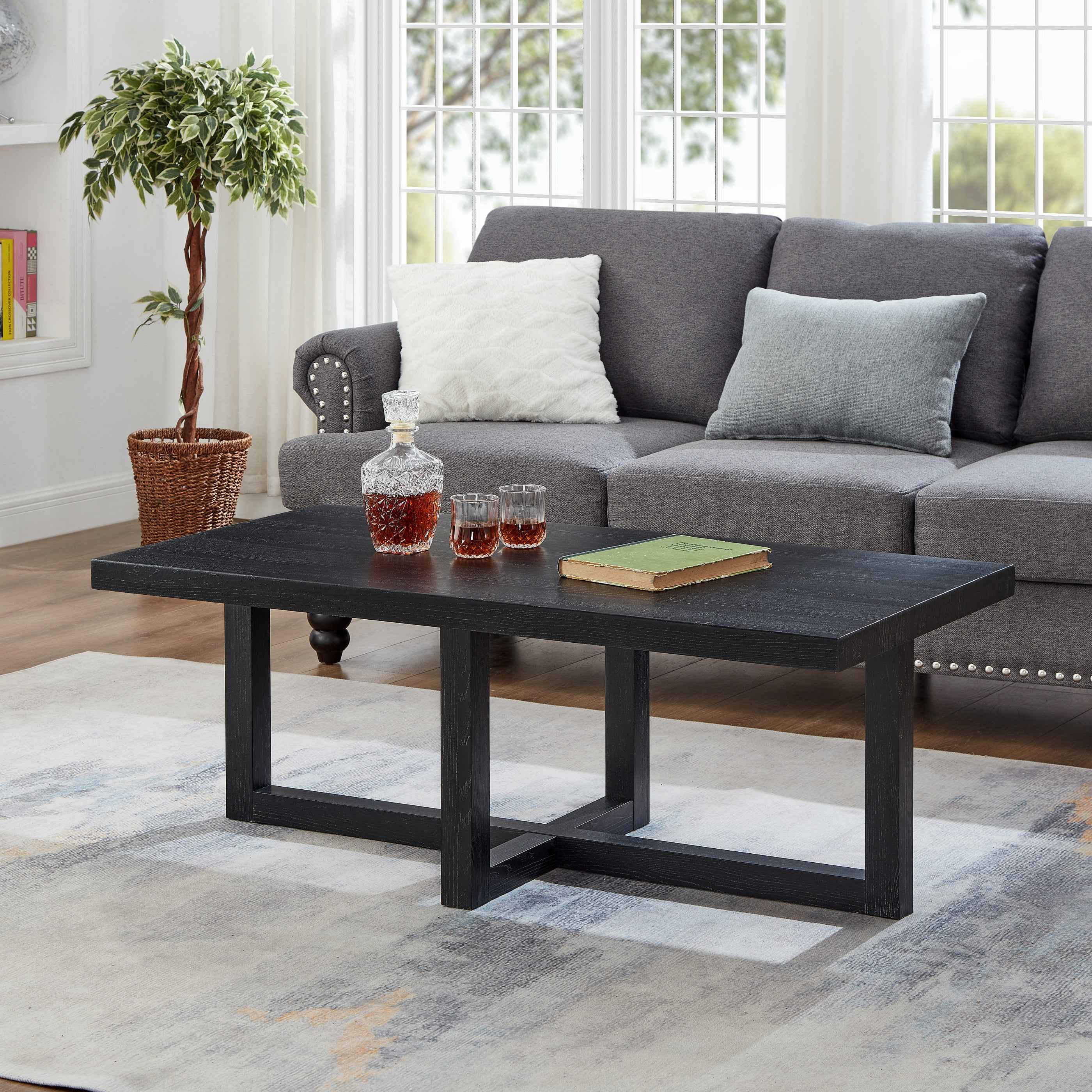 Luno Contemporary Coffee Table, Black