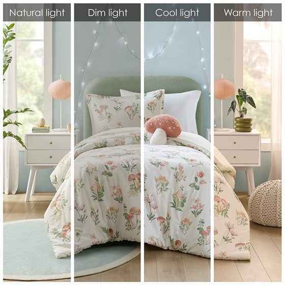 Full/Queen Mushroom Garden Comforter Set