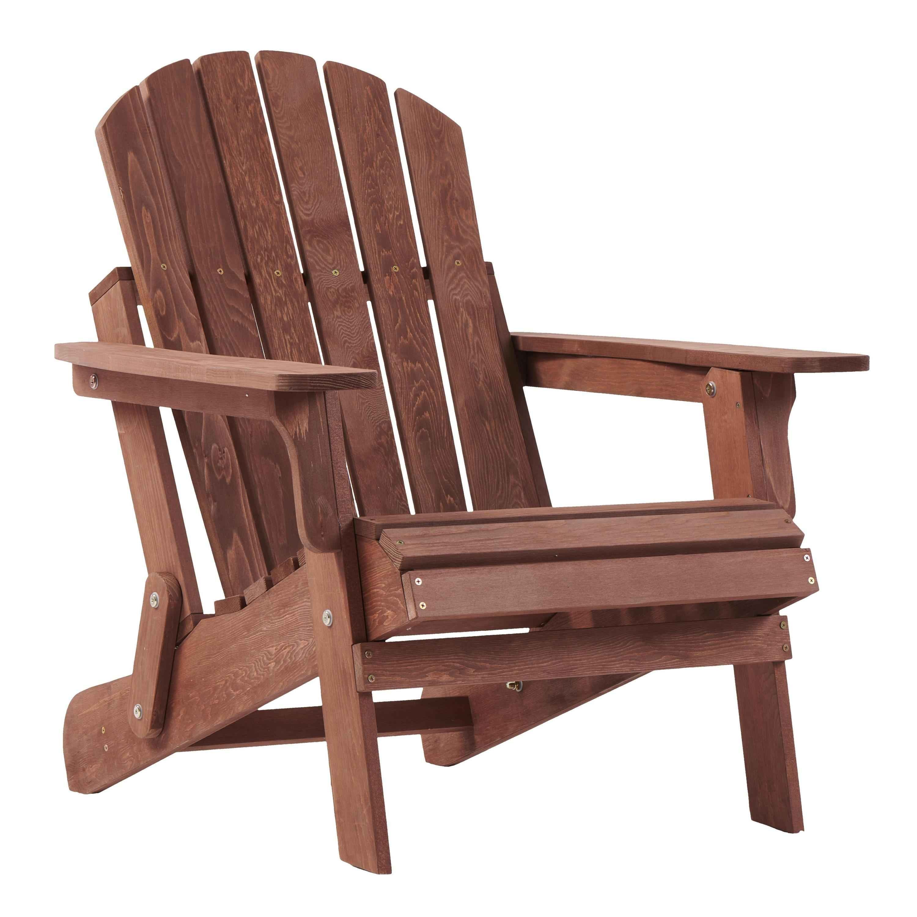 Oversize Wooden Outdoor Folding Adirondack Chair with Pre-Assembled BackRest & SeatBoard, Wood Patio Chair for Garden Backyard Porch Pool Deck Firepit
