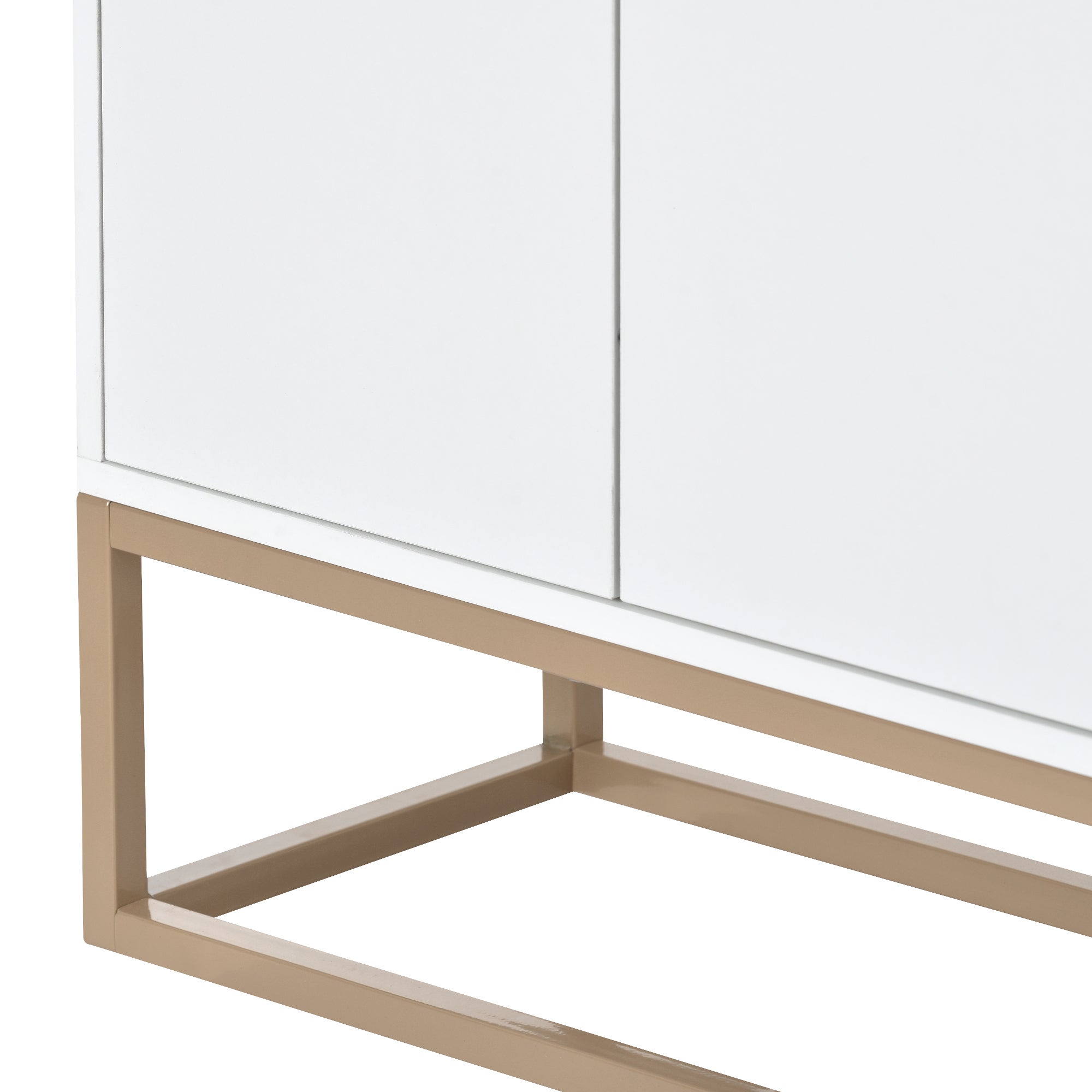 TREXM Modern Sideboard Elegant Buffet Cabinet with Large Storage Space for Dining Room, Entryway (White)