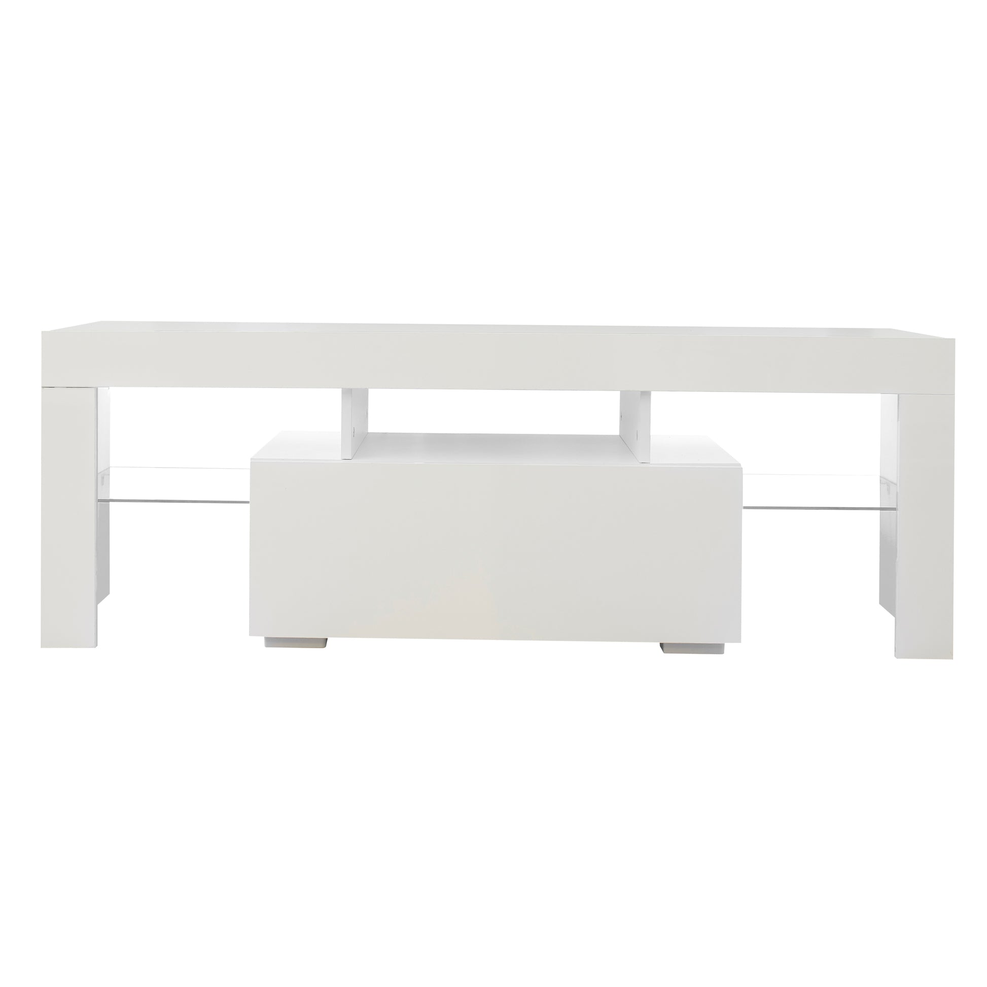 Entertainment TV Stand, Large TV Stand TV Base Stand with LED Light TV Cabinet. - Abrihome