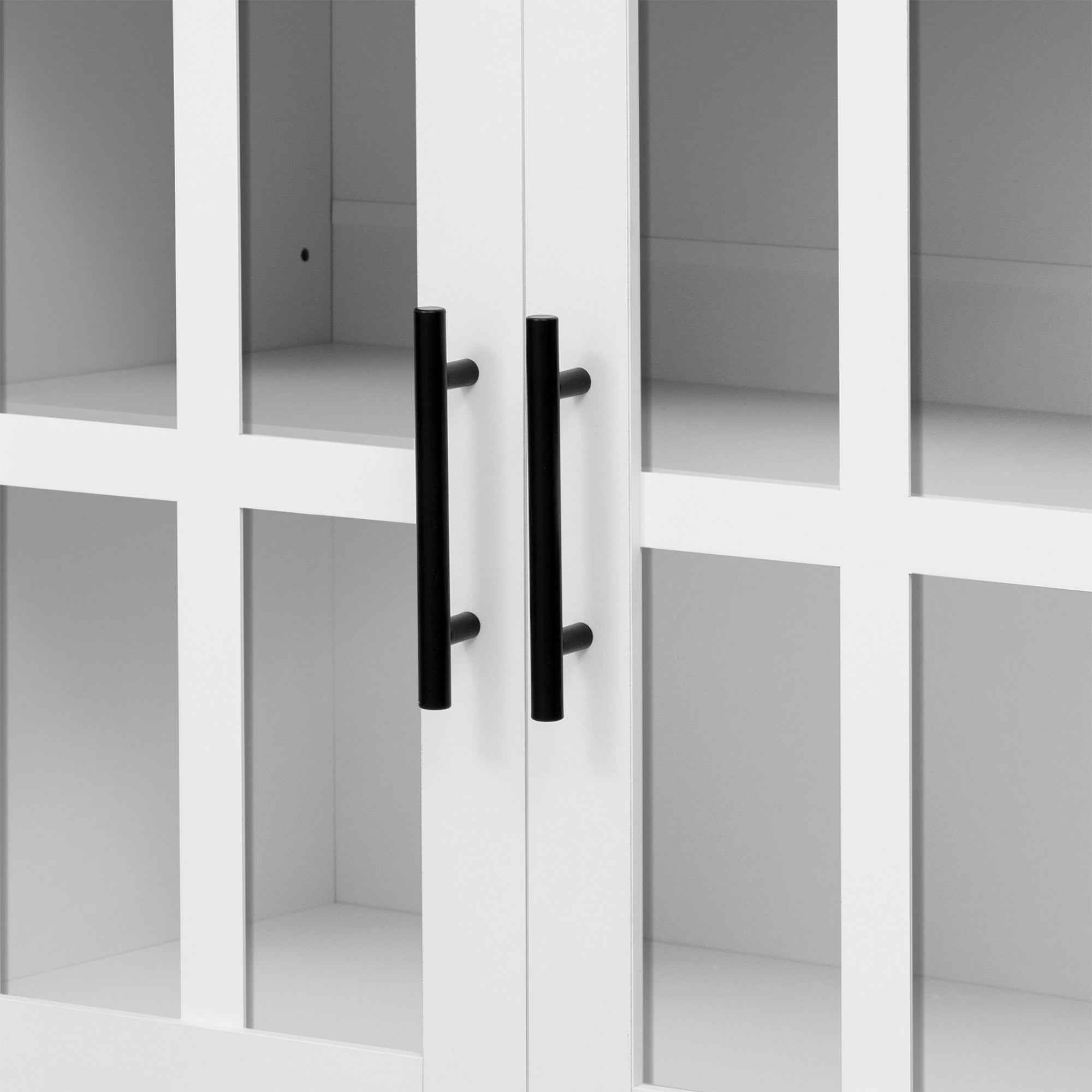 U-Can 95.5' W Wall Unit Entertainment Center with Bookshelves for TVs up to 80', Modern TV Stand Media Console with electric fireplace  Cabinets,  and Adjustable Shelves for Living Room