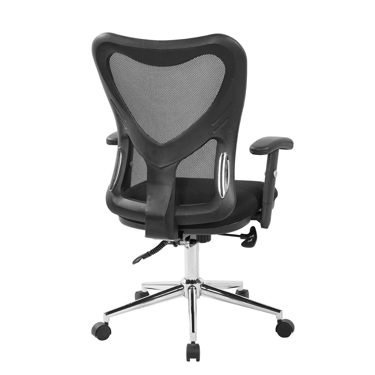 Techni Mobili High Back Mesh Office Chair With Chrome Base, Black - Abrihome