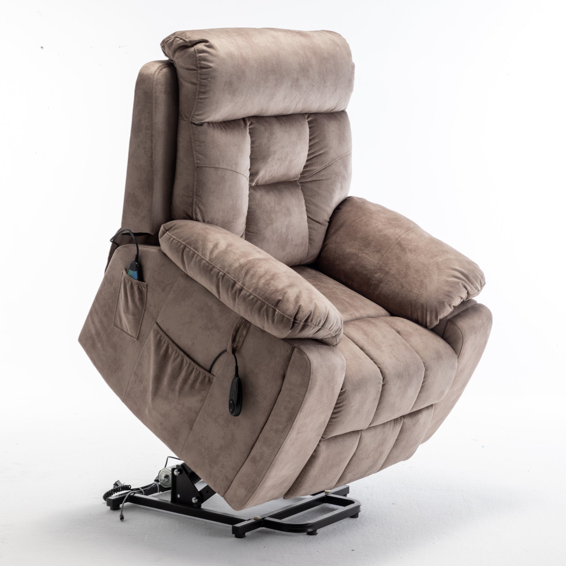 Lounge chair lift chair relax sofa chair living room furniture living room power elderly electric lounge chair (oversize, hidden cup holder) - Abrihome