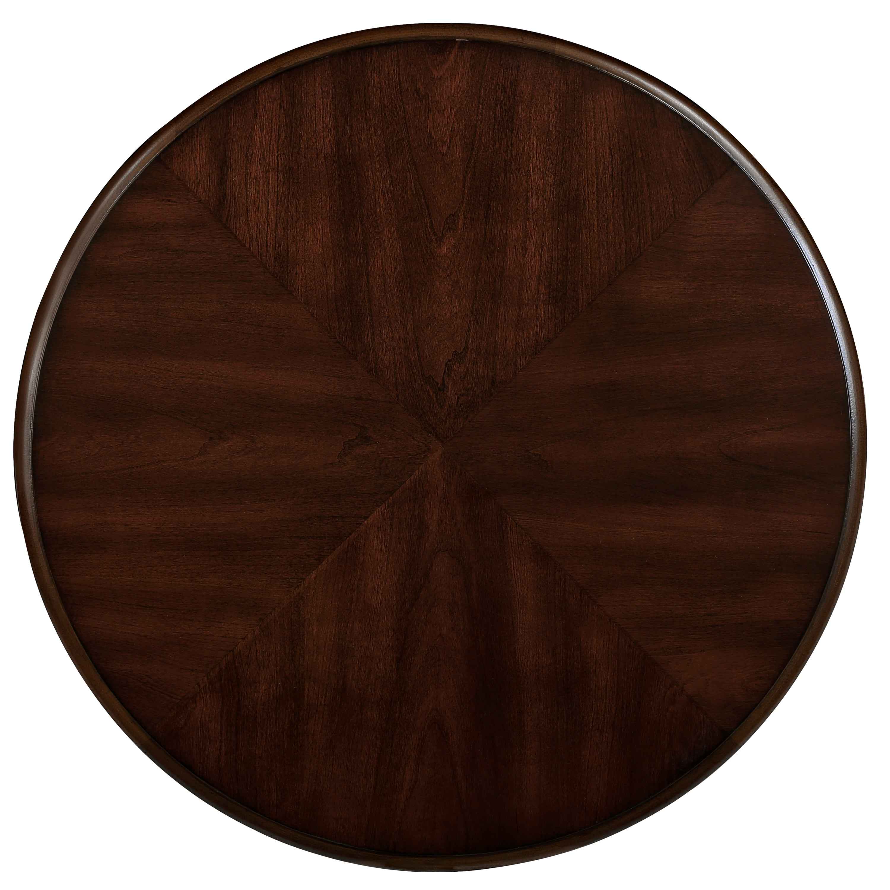 22'' Retro Round End Table,Solid Wood Sofa Side Table with Shelf,Living Room Corner Table Easy Assemble,Cherry