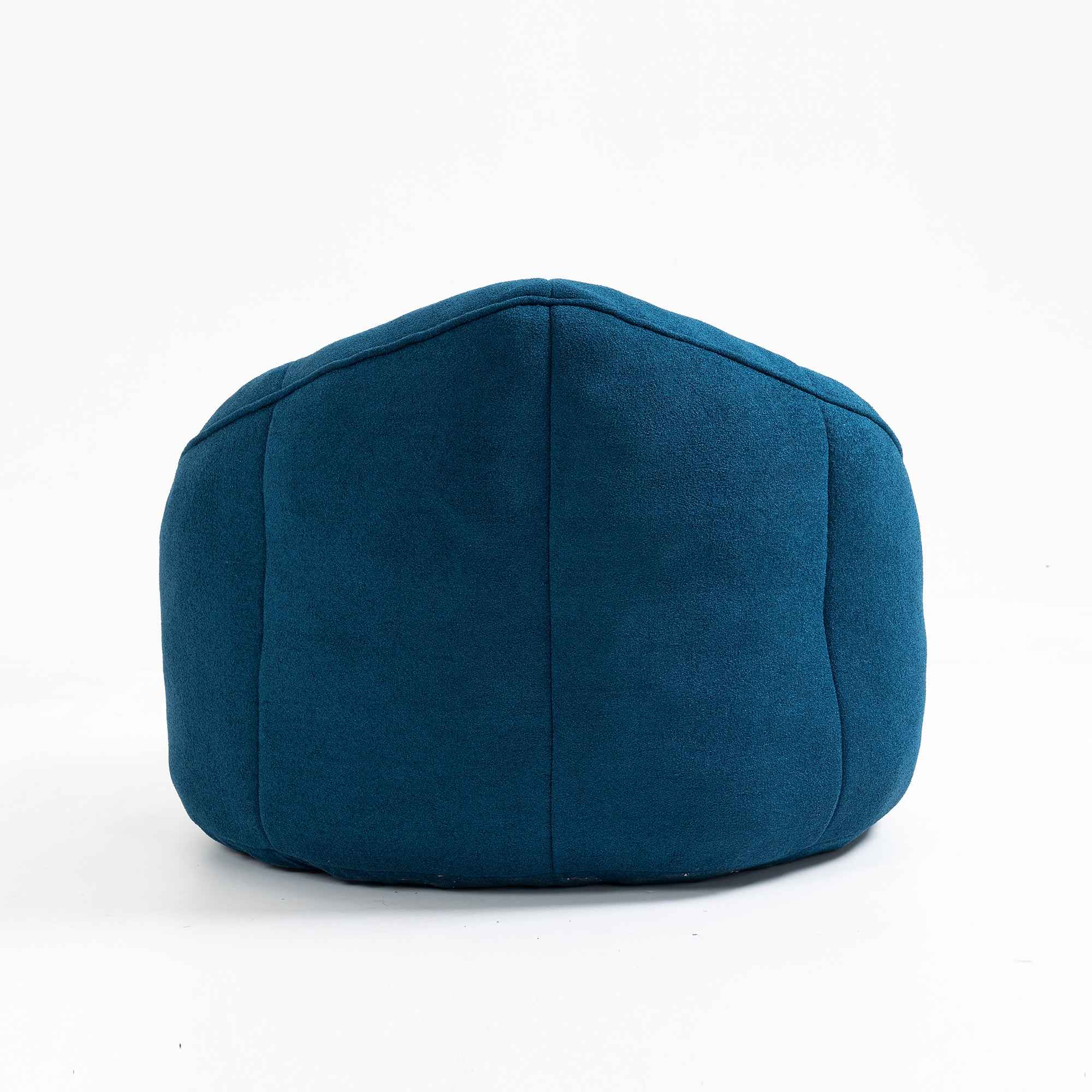 Bedding Bean Bag Sofa Chair with High-Pressure Foam and Footrest, Blue Microfiber