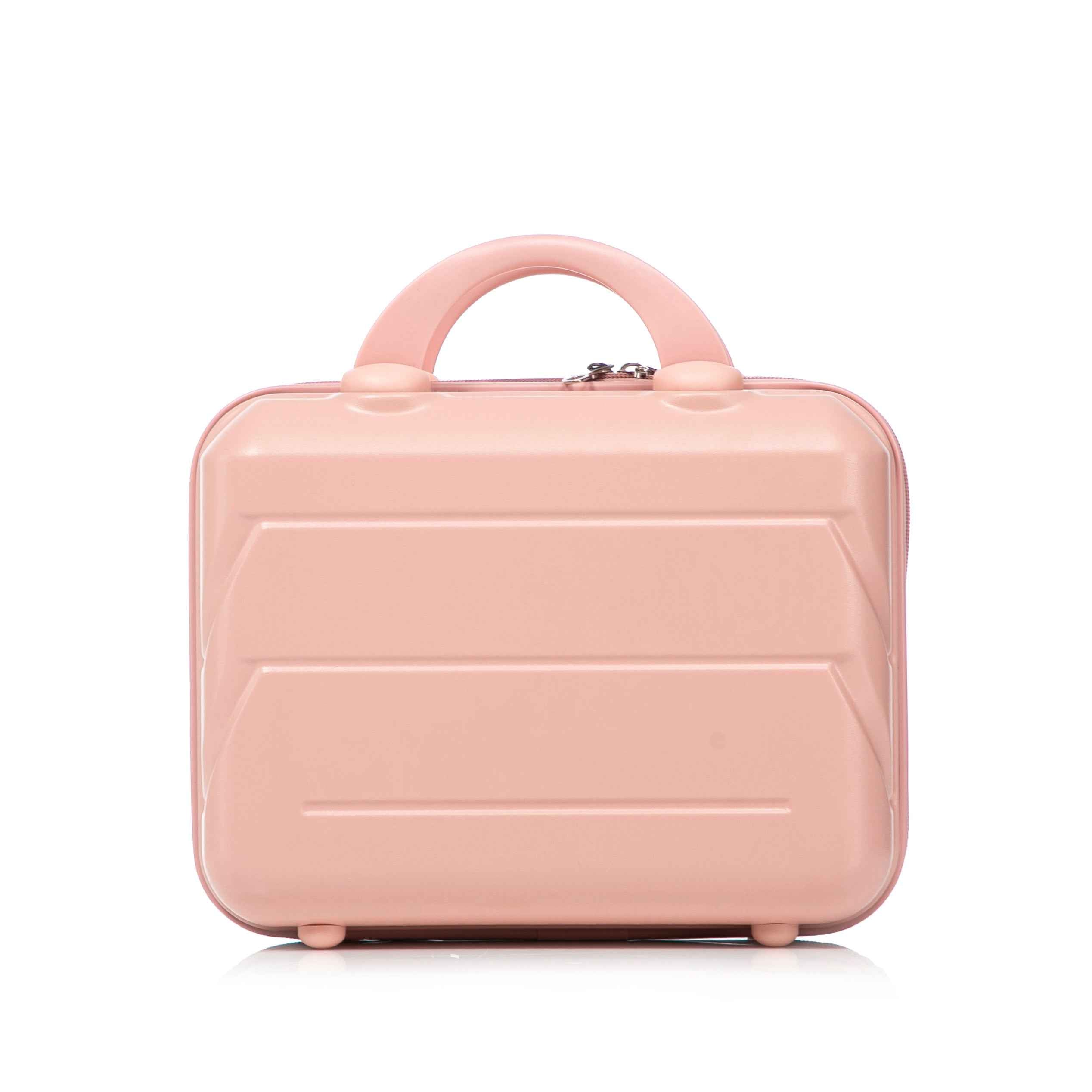14'/20' 2 pcs/set in ABS Spinner Wheel Luggage, with Combination Lock,14' Cosmetic Case (Pink)