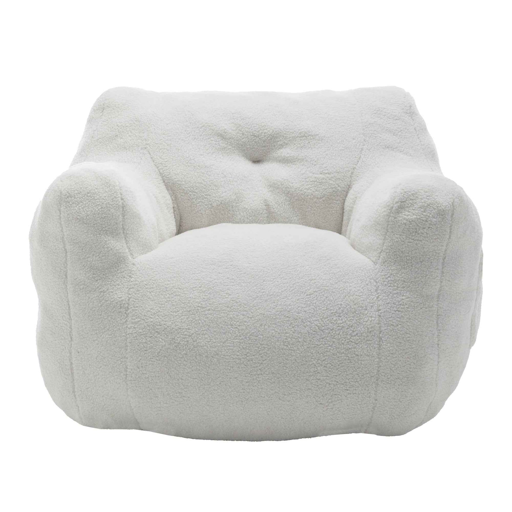 Bean Bag Chair, Bean Bag Sofa Chair with Armrests Stuffed High-Density Foam, Lazy Sofa Comfy Chairs BeanBag Chair for Adults in Living Room,Bedroom Reading