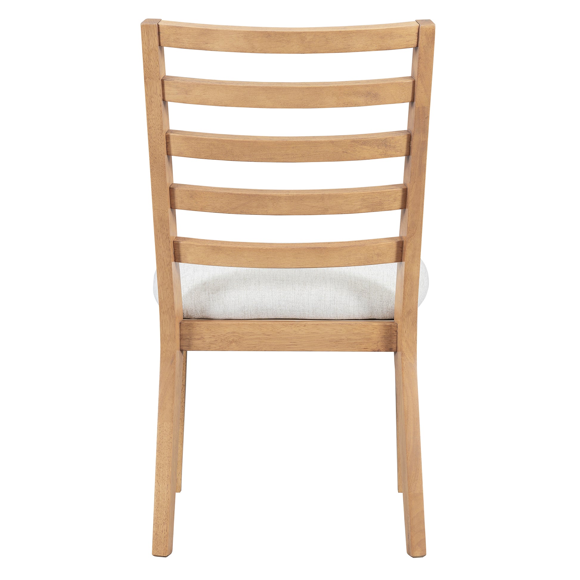 TREXM 5-Piece Retro Rustic Functional Dining Set Unique Geometric Design, 1 Extendable Table with a 16-inch Leaf and 4 Upholstered Chairs Ideal for Dining Room and Kitchen (Natural) - Abrihome