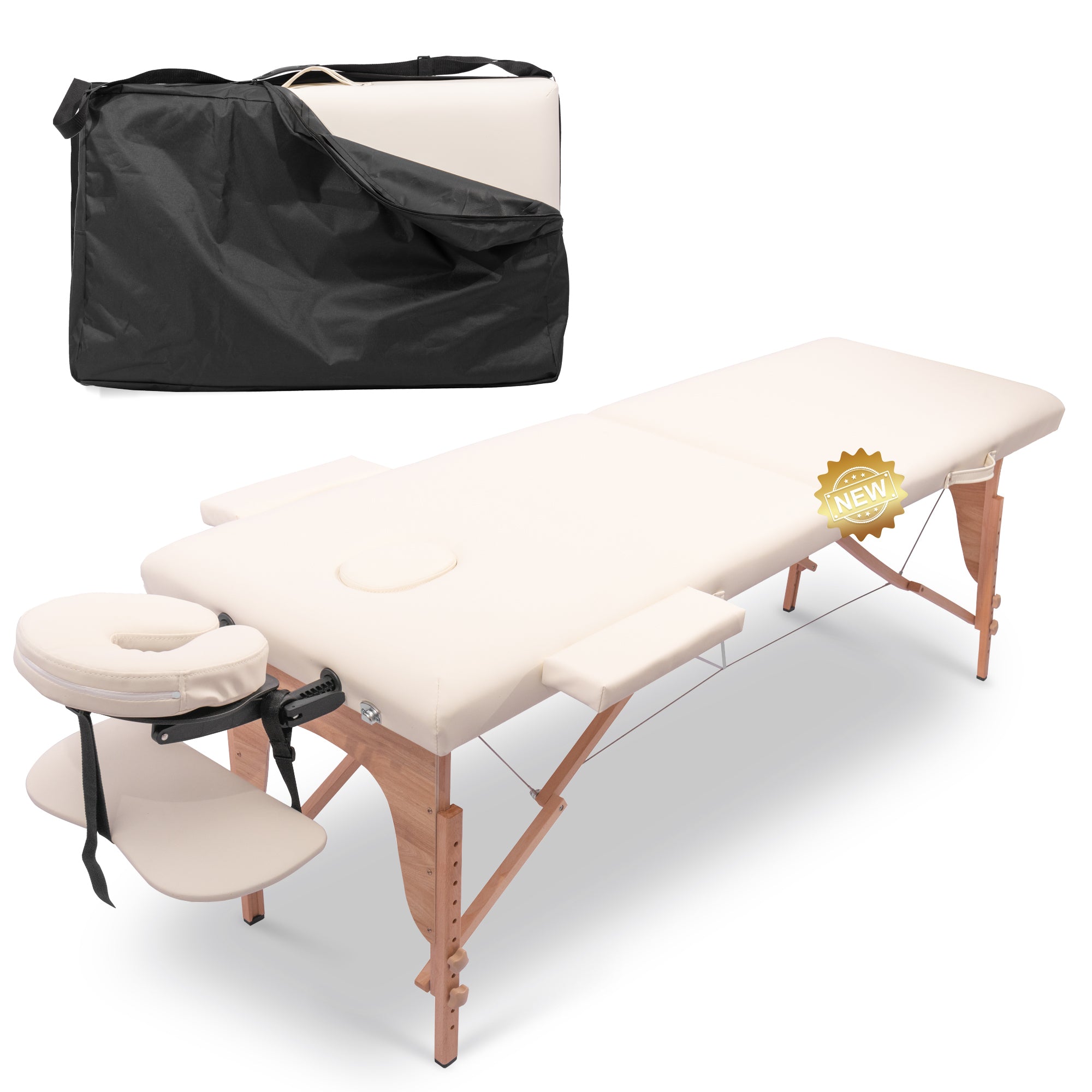 Massage Table Portable Massage Bed Lash Bed with Carrying Case SPA Table Height Adjustable, Salon Bed Face Cradle Bed