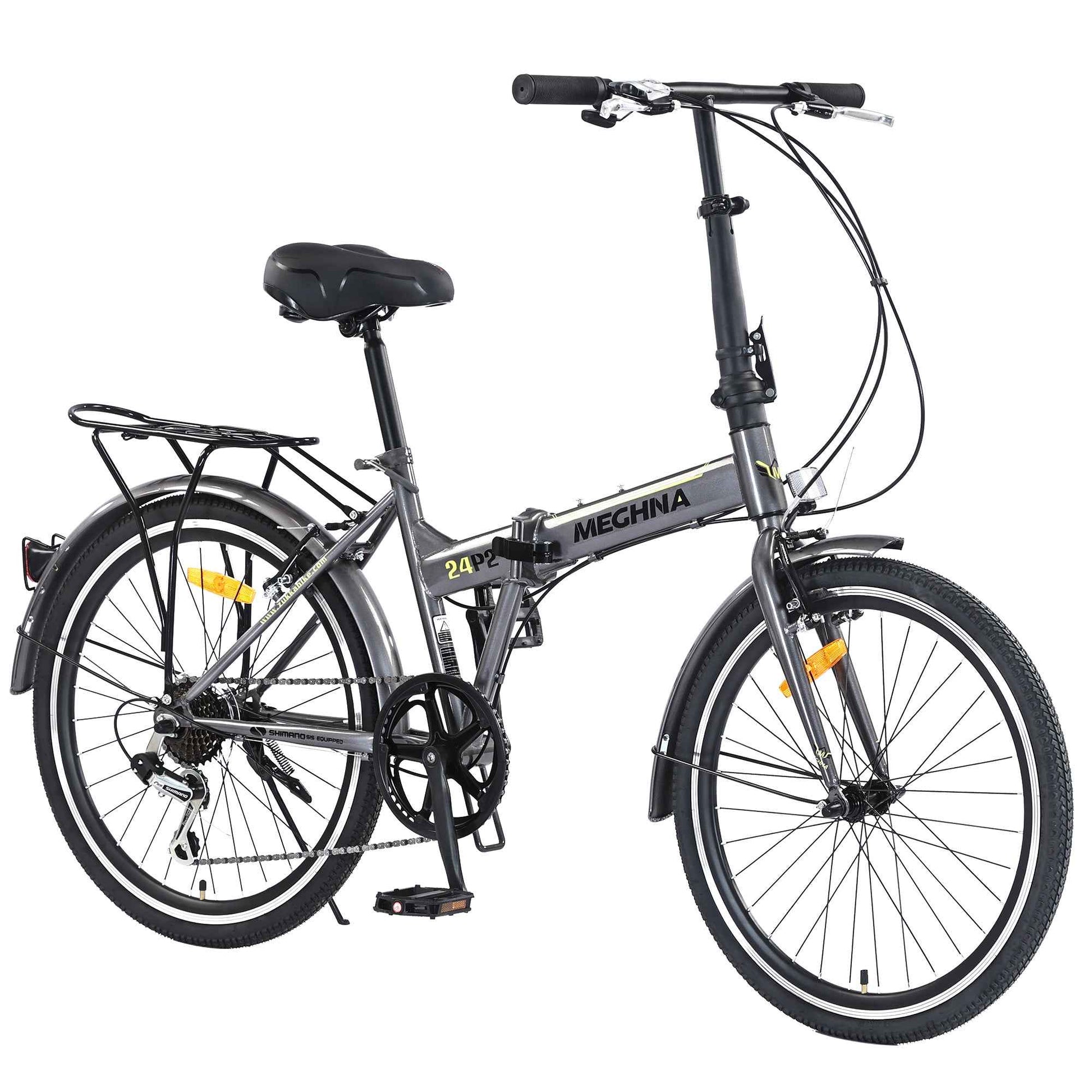 24' Folding City Bike Steel Frame 7 Speed Folding Bike