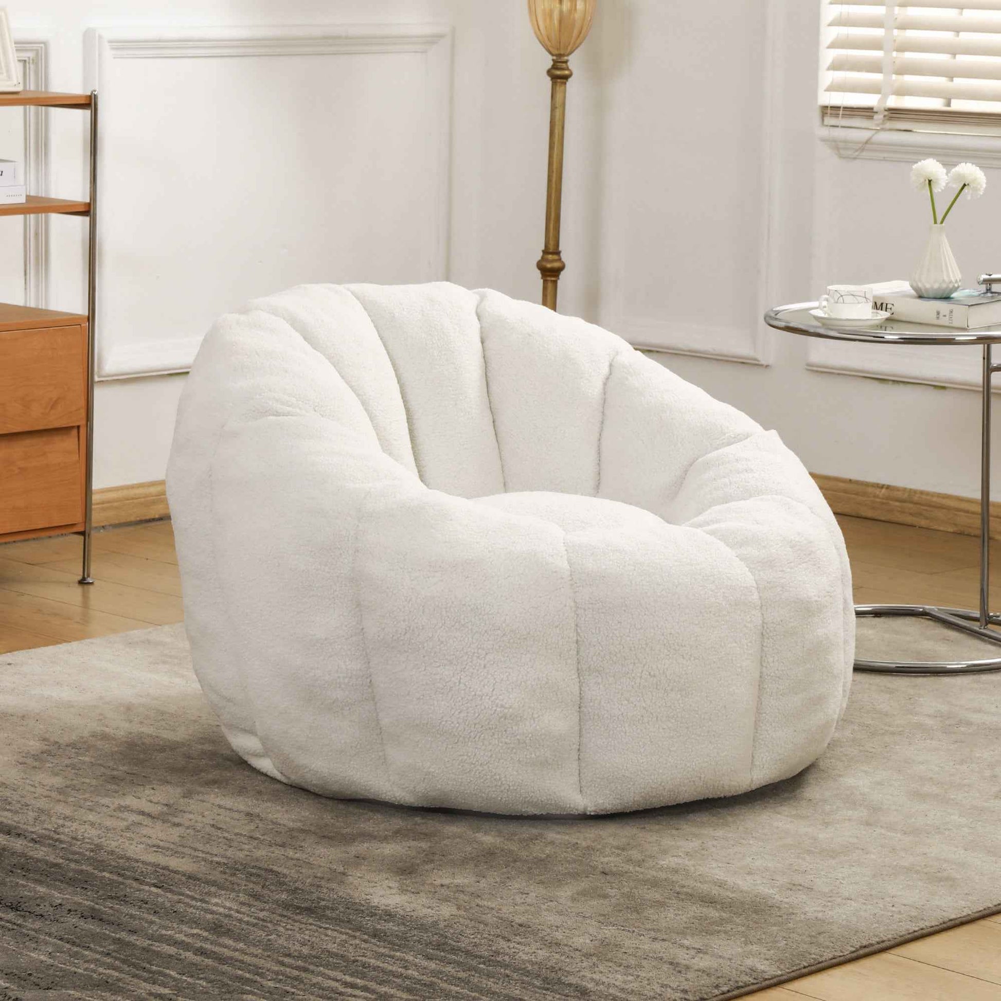 Bean Bag Chair, Bean Bag Sofa Chair with Armrests Stuffed High-Density Foam, Lazy Sofa Comfy Chairs BeanBag Chair for Adults in Living Room,Bedroom Reading
