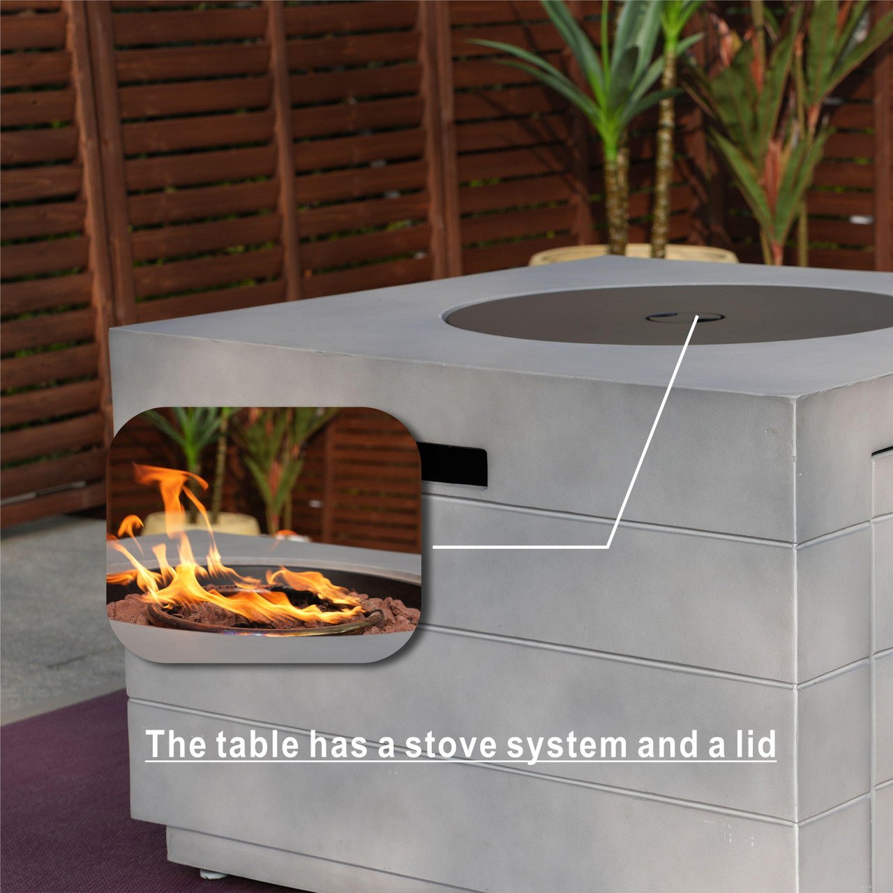 7 - Piece Outdoor Fire Pit Sofa Set with Hand - Woven Rattan (PAS - 1503 - GR+2140) - Direct Wicker