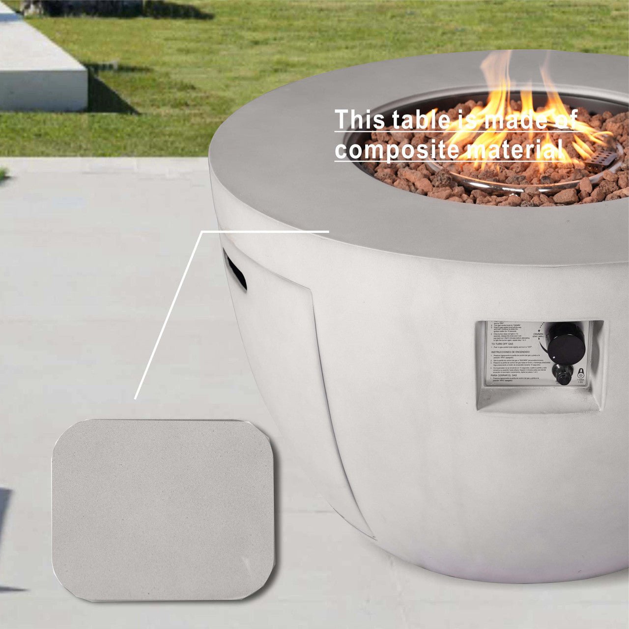 7 - Piece Outdoor Fire Pit Table Sofa Set (PAS - 1503+2160) - Direct Wicker