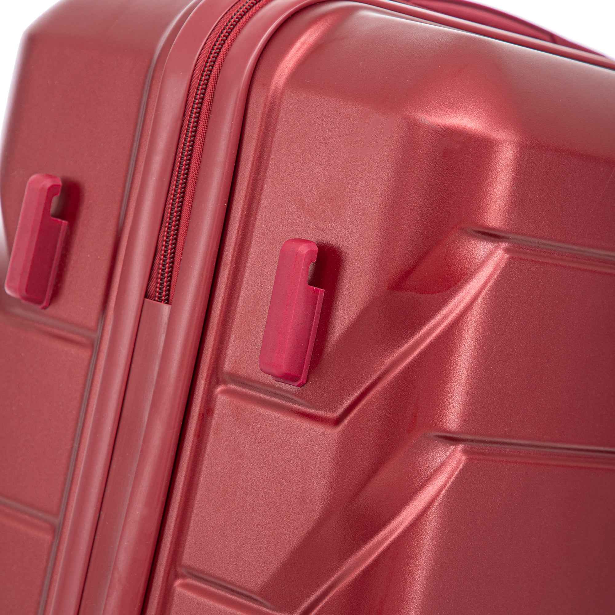 Set 3PCs 20'/24'/28' ABS Spinner Wheel Luggage, Matching Color, with Combination Lock - Wine Red