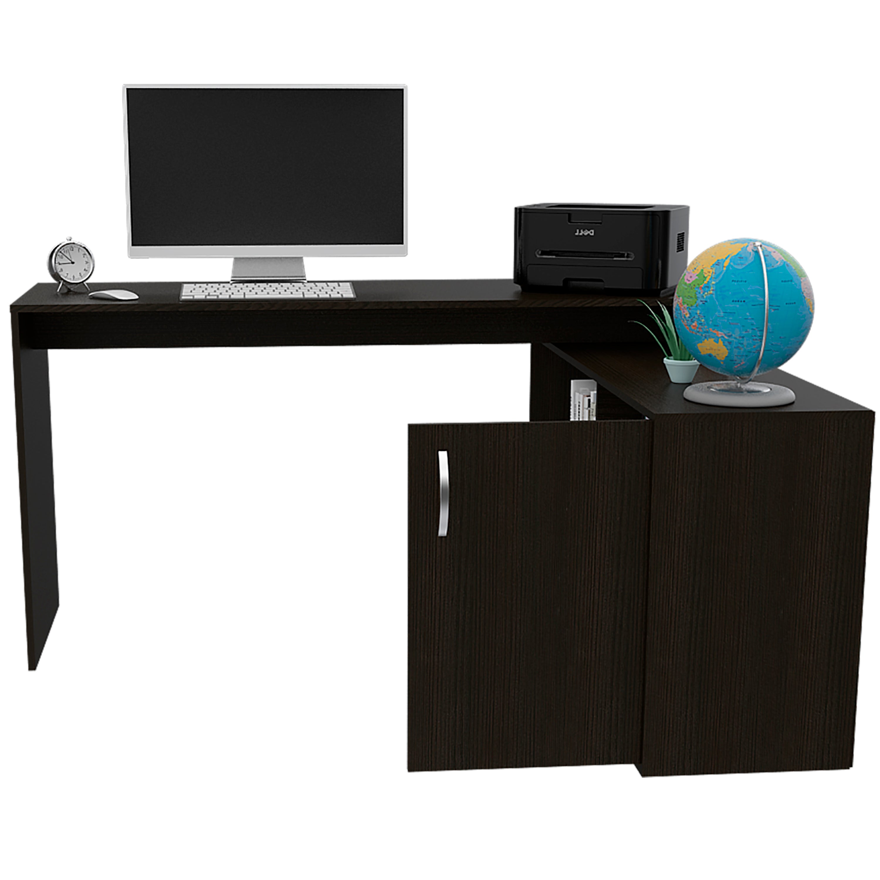 L-Shaped Desk Desti, Office, Black