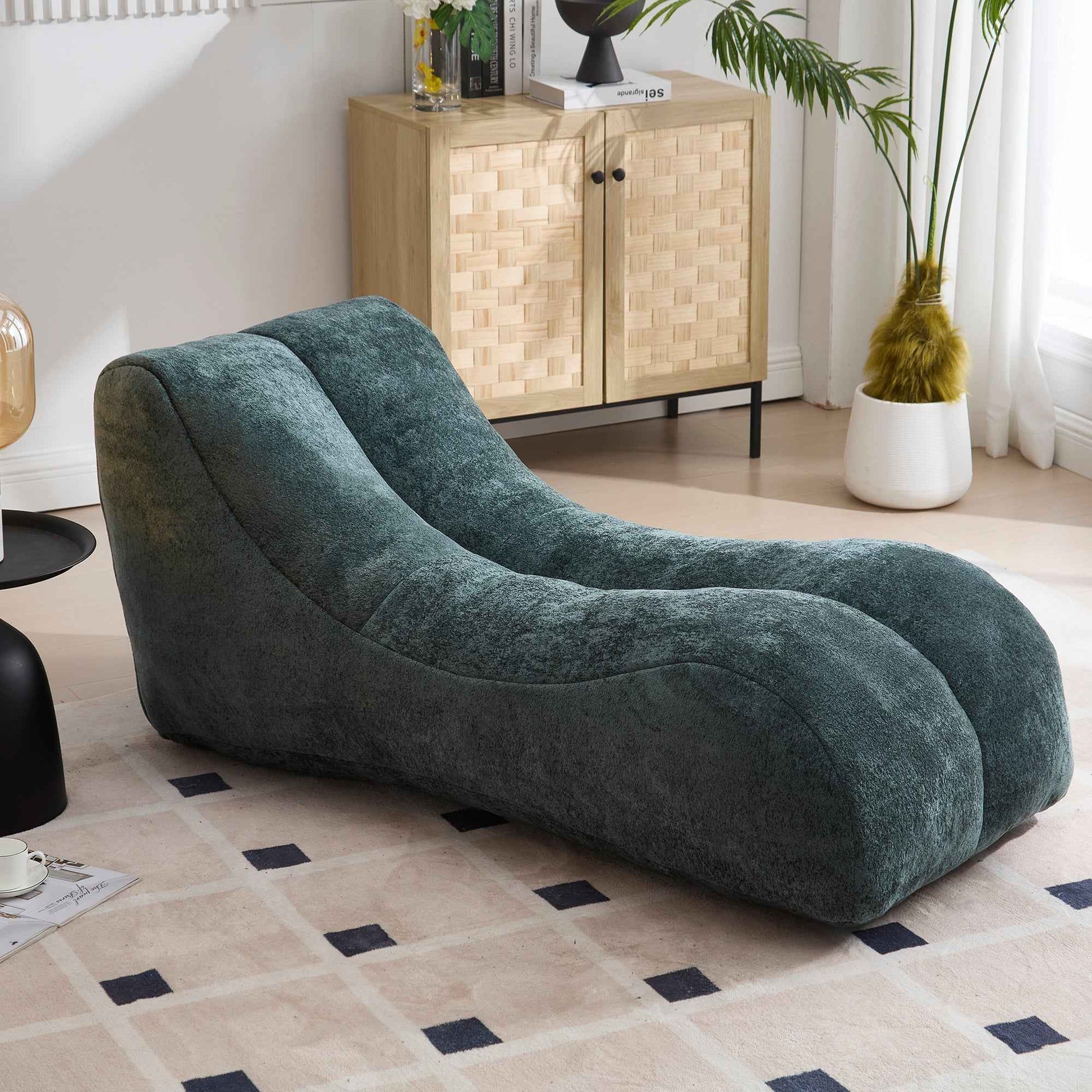 Creative Bean Bag Sofa Chair for Adults with High-Quality Sponge Filling and Polyester Fiber,59x30x23.6 inches