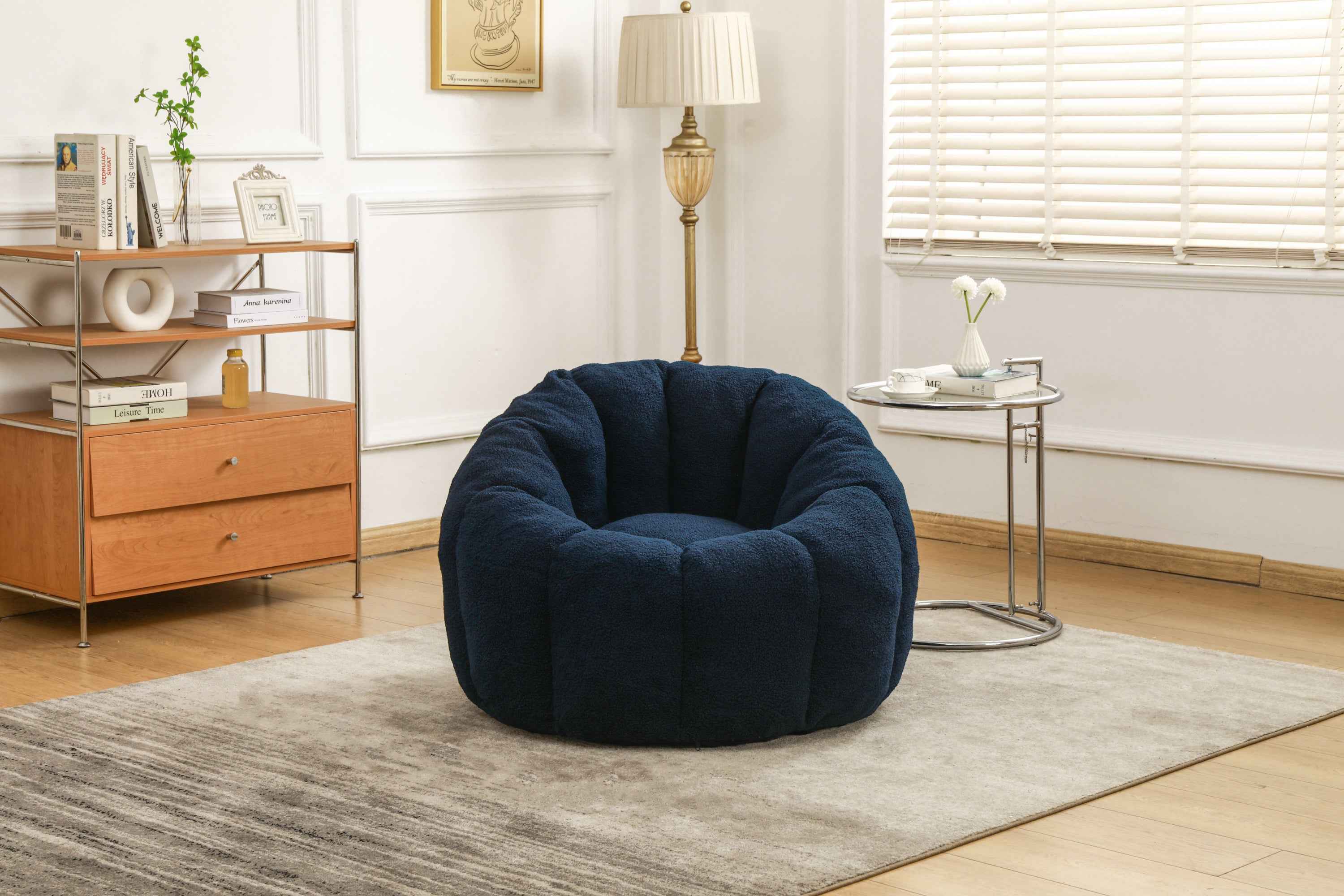 Bean Bag Chair, Bean Bag Sofa Chair with Armrests Stuffed High-Density Foam, Lazy Sofa Comfy Chairs BeanBag Chair for Adults in Living Room,Bedroom Reading