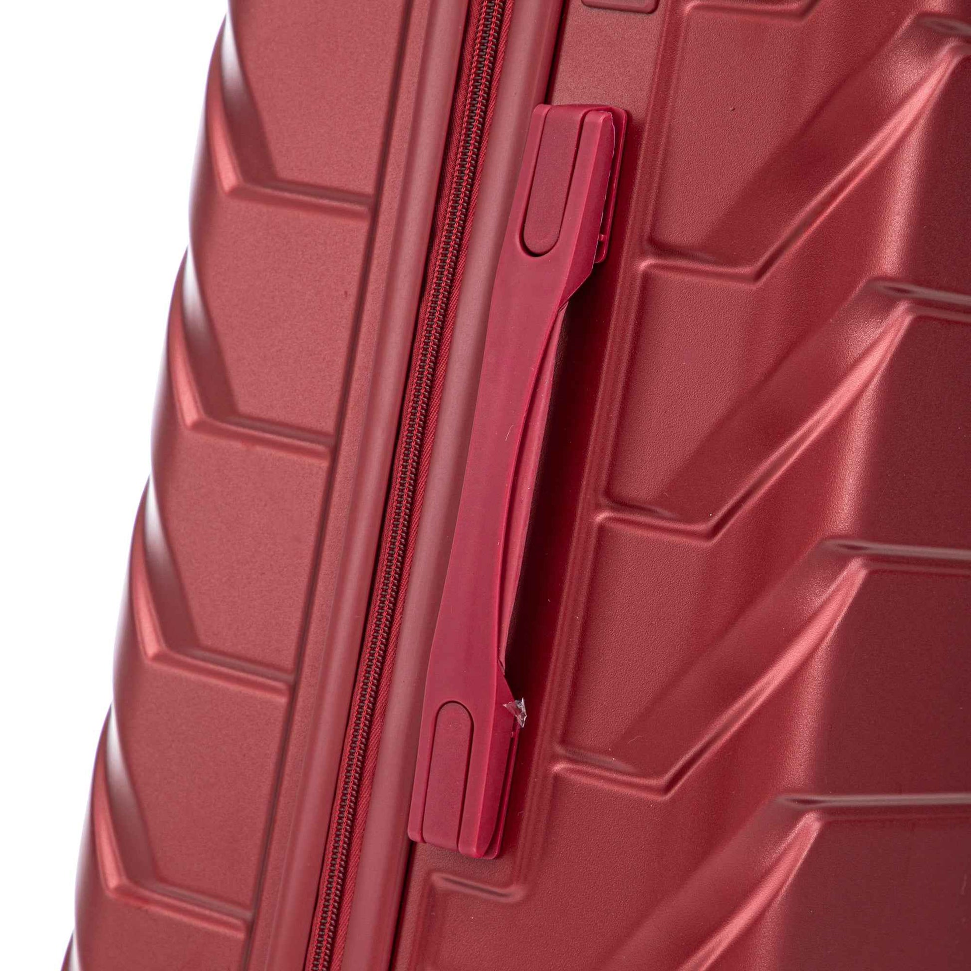 Set 3PCs 20'/24'/28' ABS Spinner Wheel Luggage, Matching Color, with Combination Lock - Wine Red