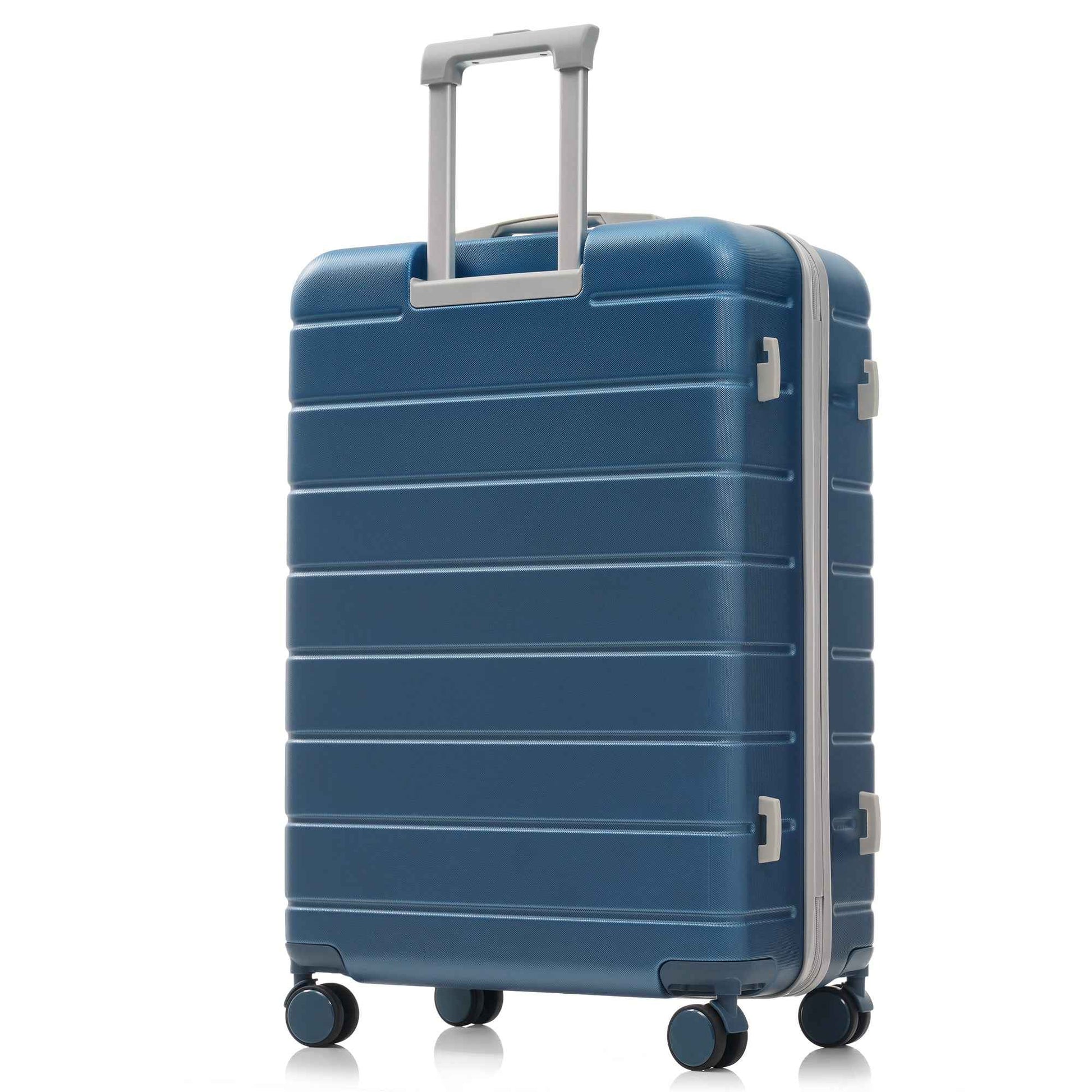 Premium ABS Travel Luggage Set , 3-Piece TSA Lock Suitcase Ensemble with 20, 24, and 28 Inch Sizes with 360° Spinner Wheels, blue