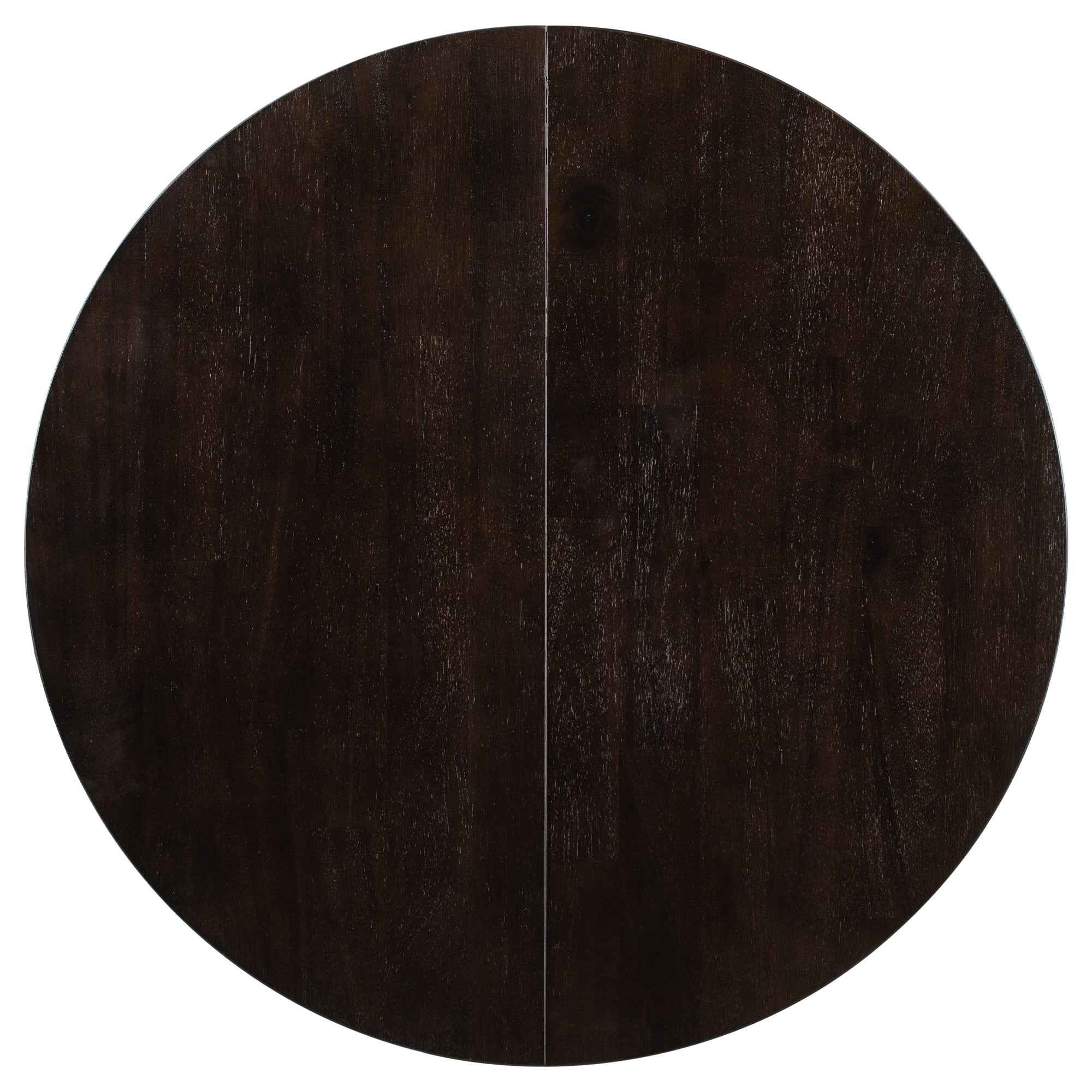 Gia Round Extendable Dining Table with 16' Leaf Wood, Espresso