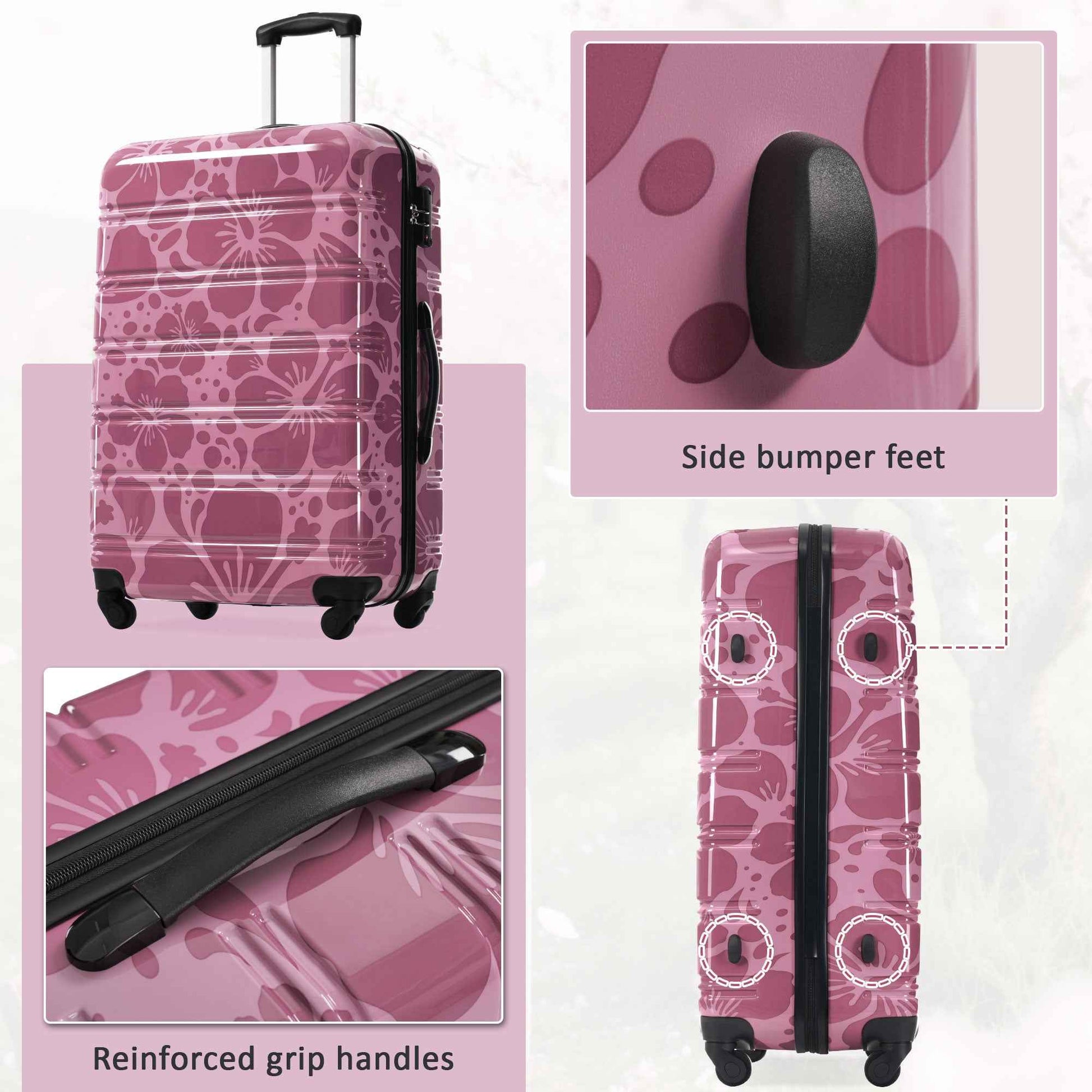 Hardshell Luggage Sets 3 pcs Spinner Suitcase with TSA Lock Lightweight-20'+24'+28' Luggages
