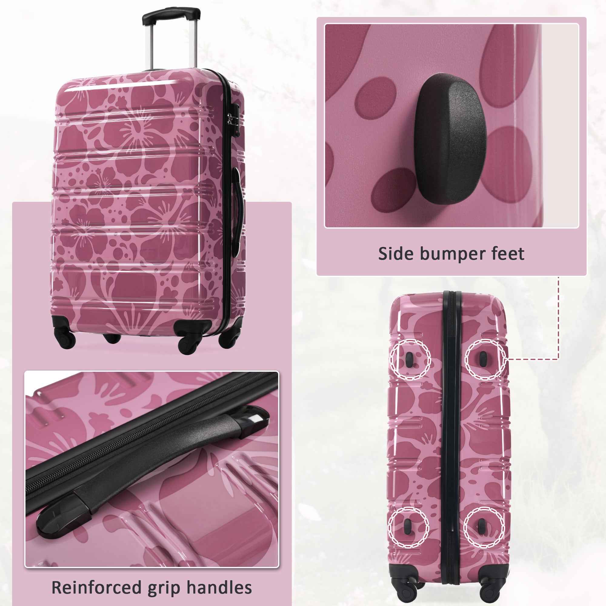 Hardshell Luggage Sets 3 pcs Spinner Suitcase with TSA Lock Lightweight-20'+24'+28' Luggages