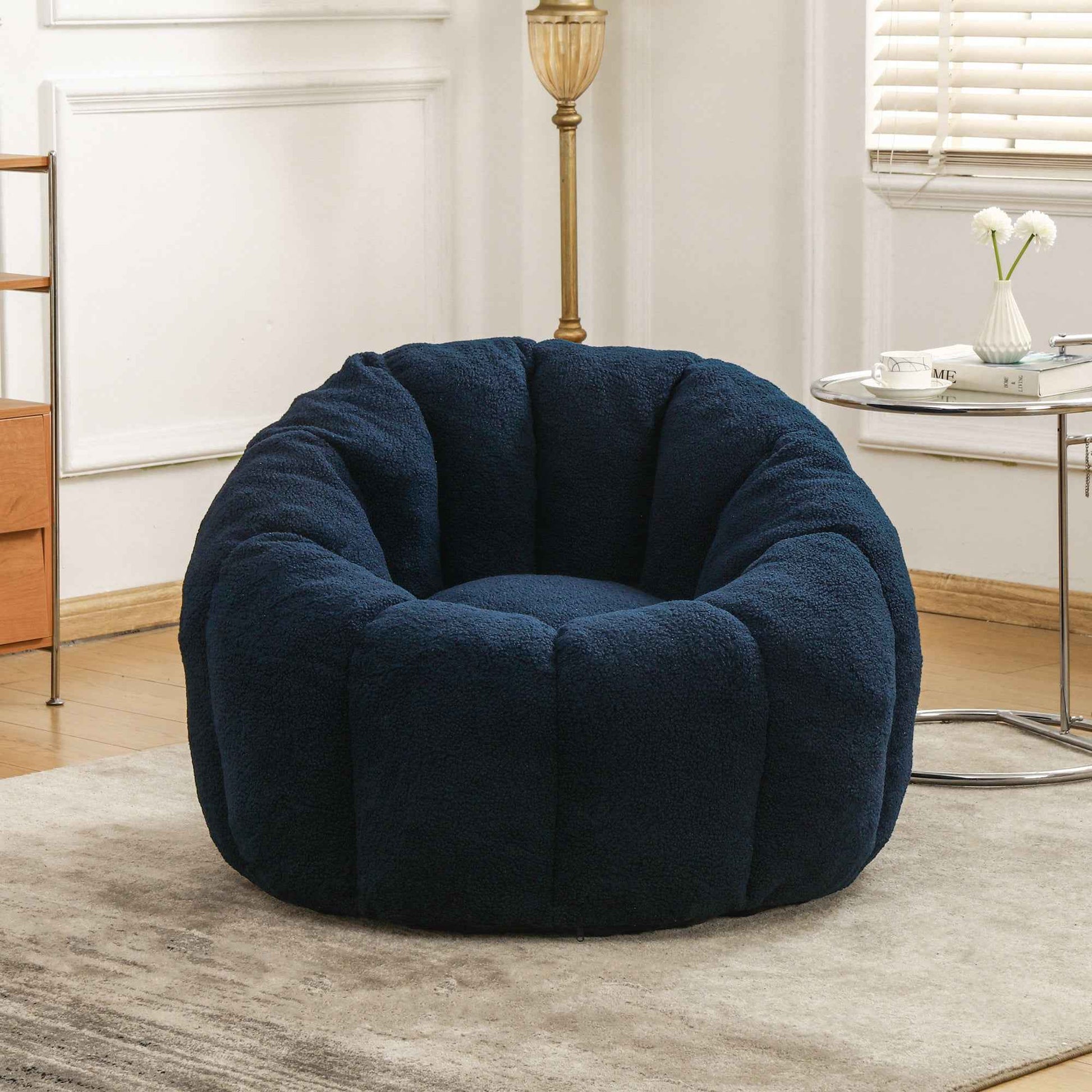 Bean Bag Chair, Bean Bag Sofa Chair with Armrests Stuffed High-Density Foam, Lazy Sofa Comfy Chairs BeanBag Chair for Adults in Living Room,Bedroom Reading