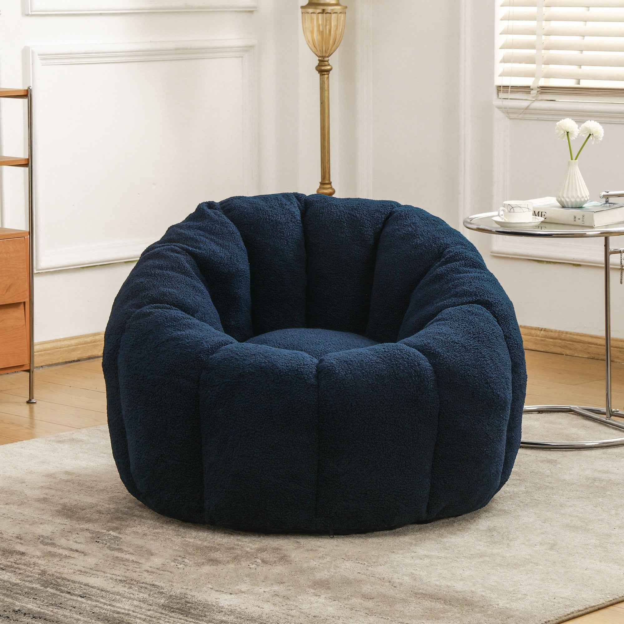 Bean Bag Chair, Bean Bag Sofa Chair with Armrests Stuffed High-Density Foam, Lazy Sofa Comfy Chairs BeanBag Chair for Adults in Living Room,Bedroom Reading