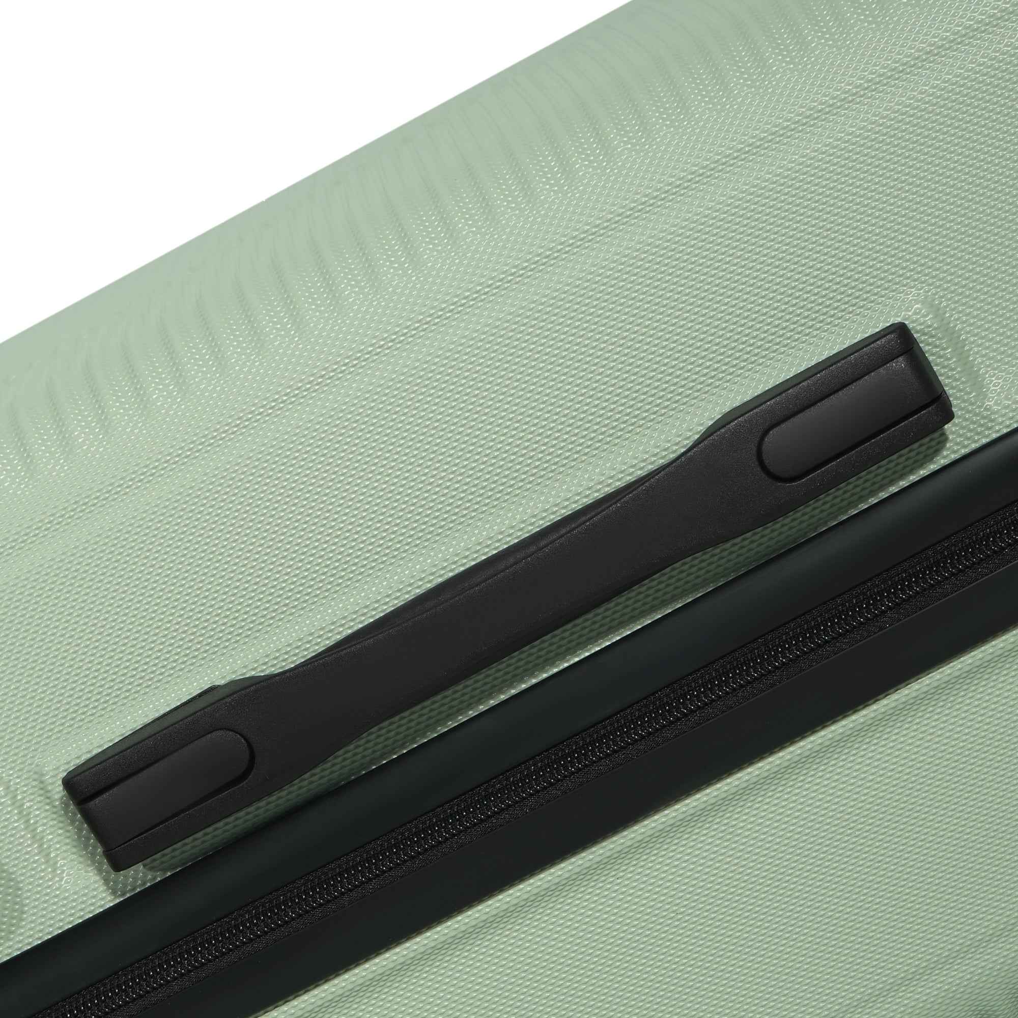 7-Piece Luggage Set ABS Lightweight & Durable Suitcase with Spinner Wheels, TSA Lock, (20/24/28), Green